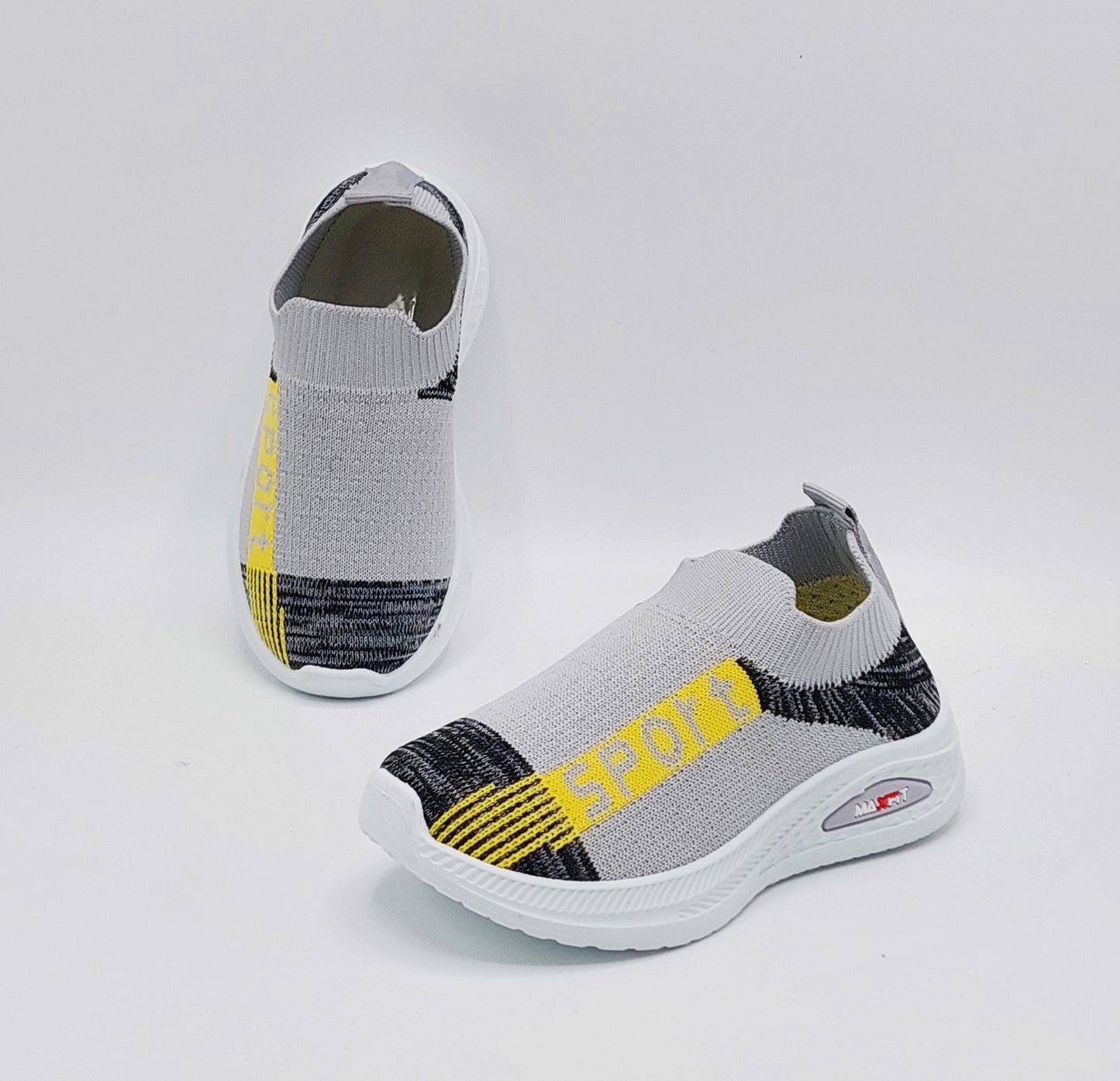 Easy-to-Wear Soft Comfortable Mesh Skechers for Kids - FMX07 (Gray)