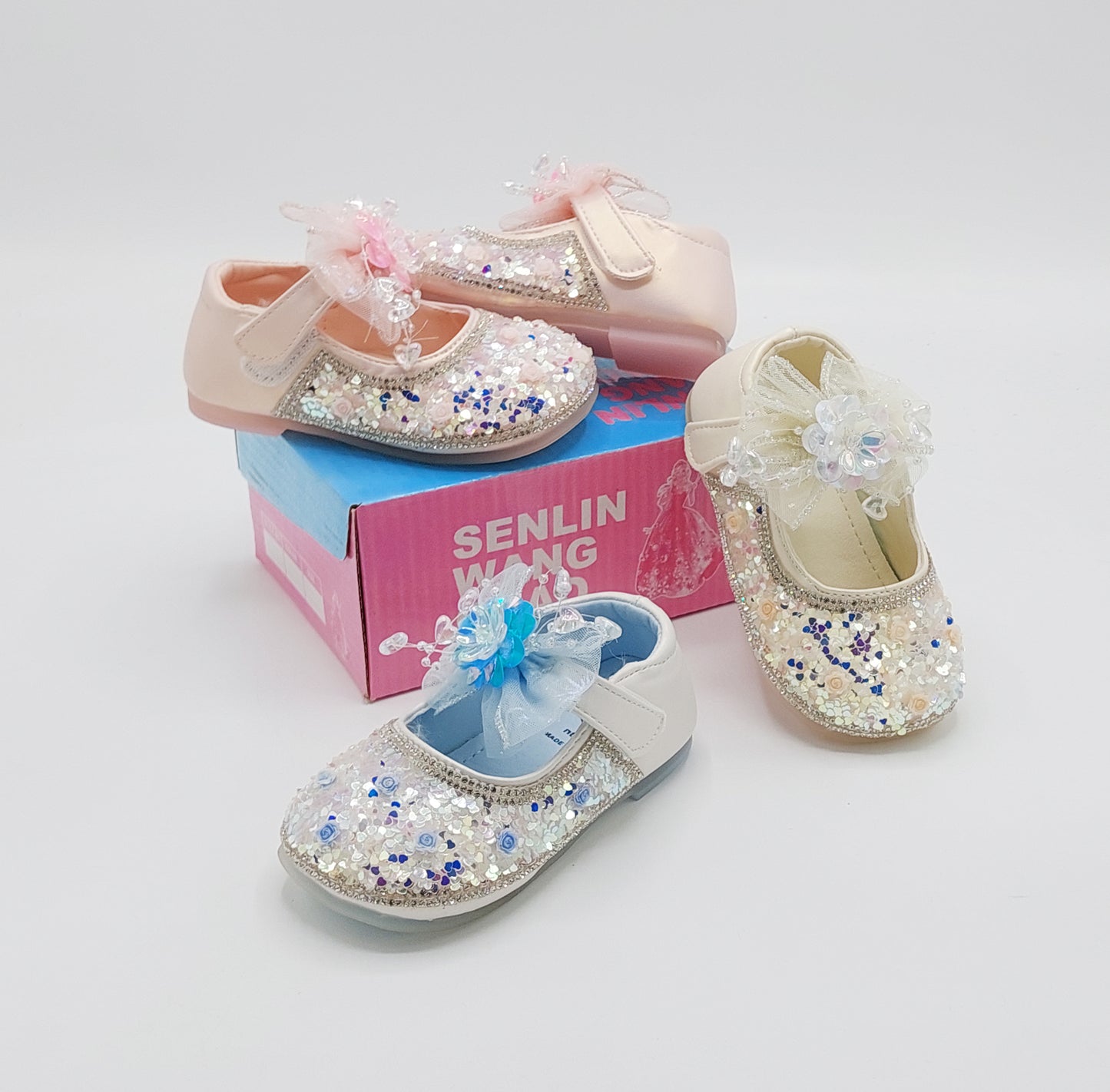 Beautiful Design Fancy Wedding Pumps for Kids Girls - JK113