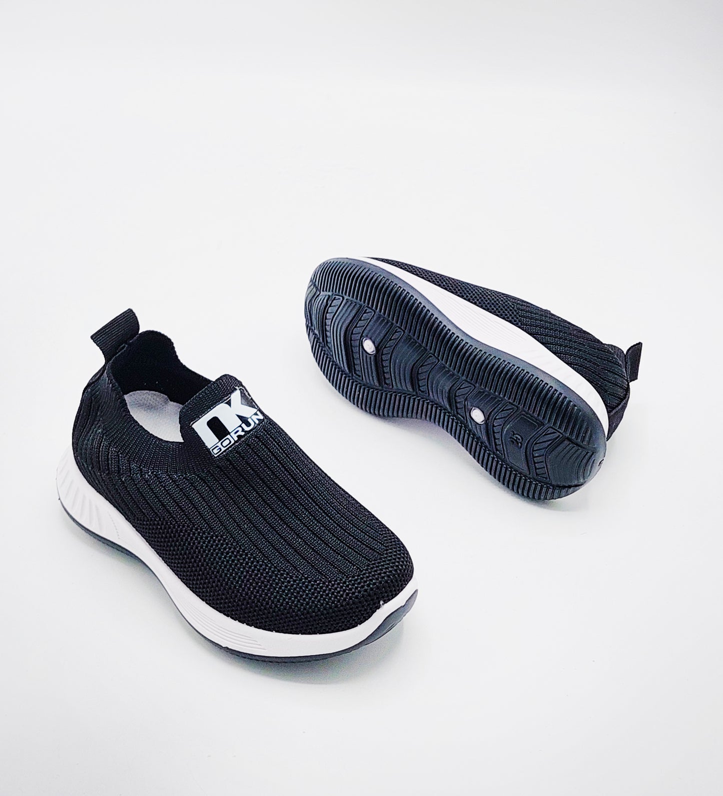 Easy to Wear Soft Comfortable Sketchers for Kids - 715 (Black)