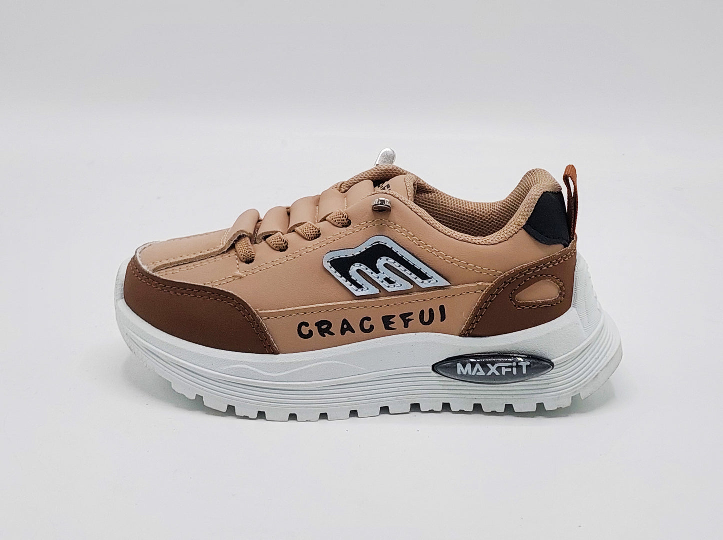 Premium Quality Trendy Look Sneakers for Kids - MFT08 (Brown)