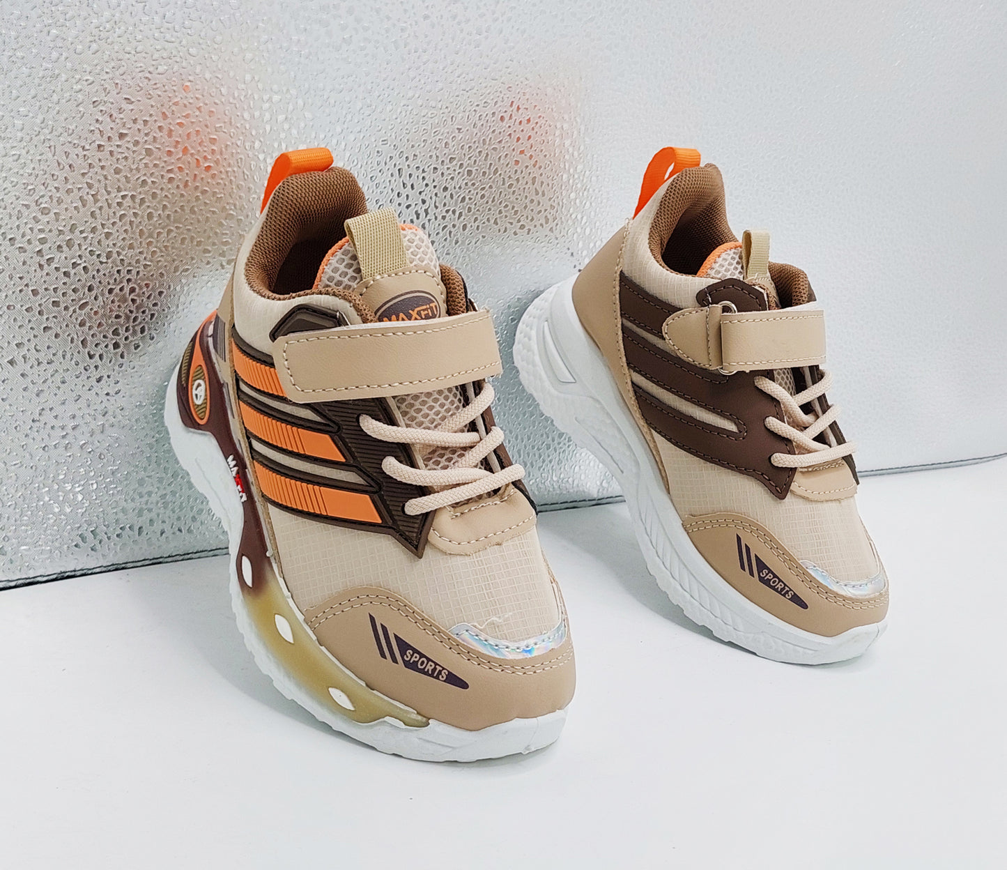 Premium Quality Trendy Look Sneakers for Kids - BFT32 (Brown)