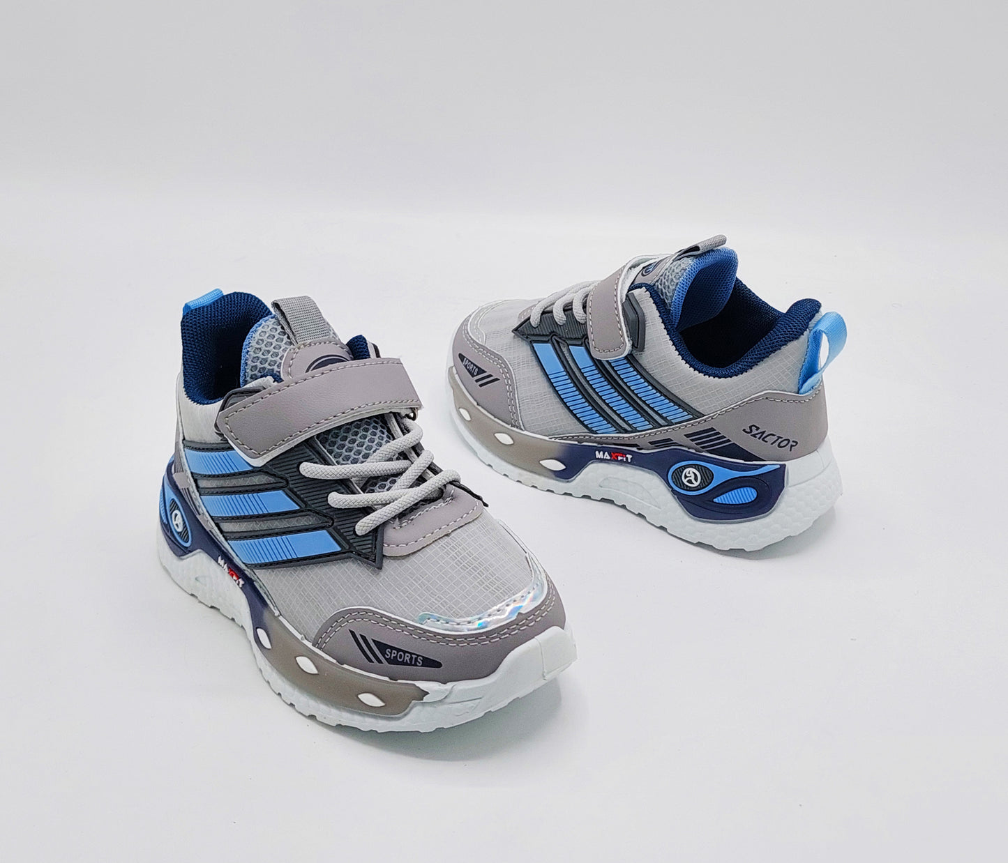 Premium Quality Trendy Look Sneakers for Kids - BFT32 (Gray)