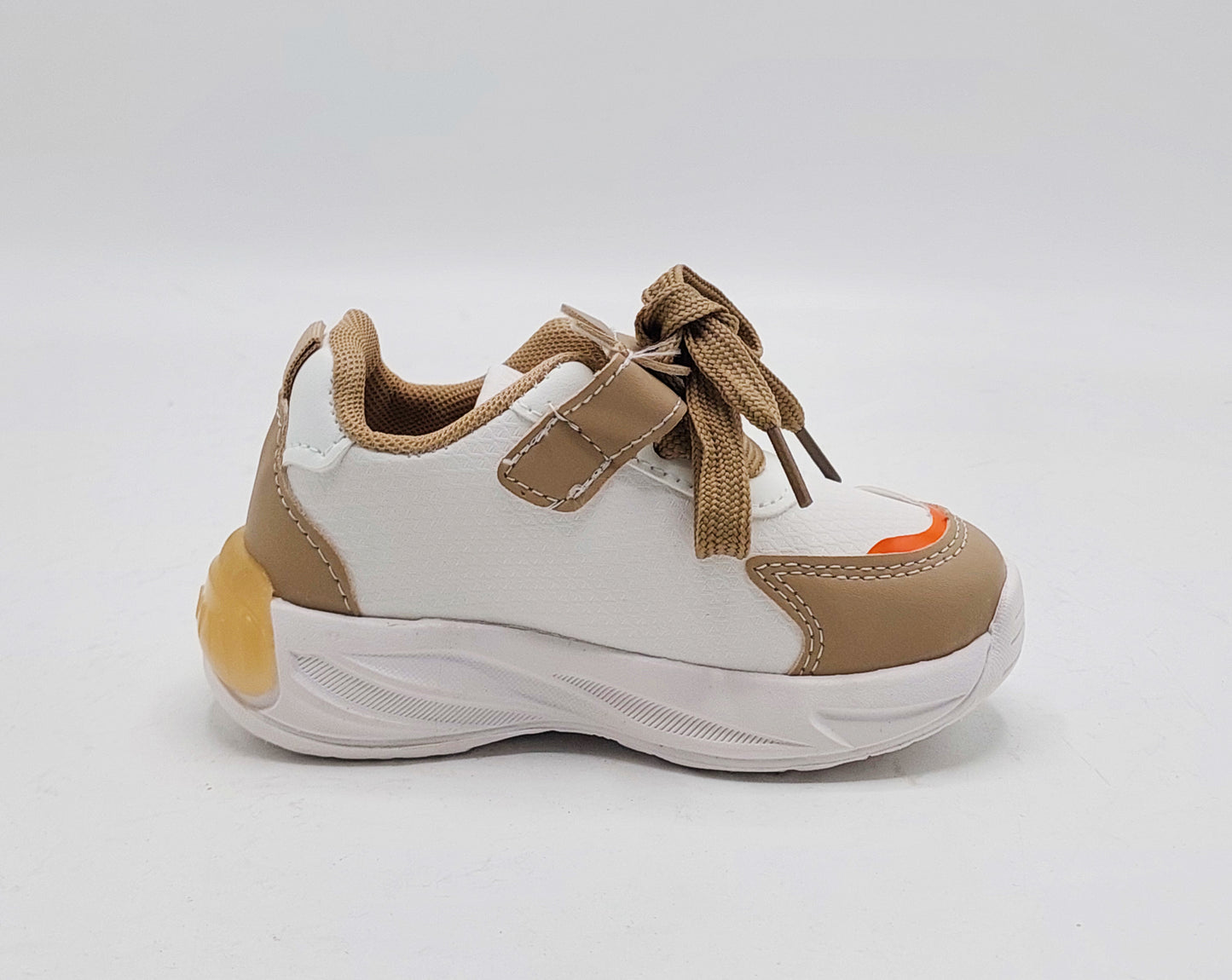 Lights in Sole Soft Sole Cute Design Shoes for Kids - YC102 (Brown)