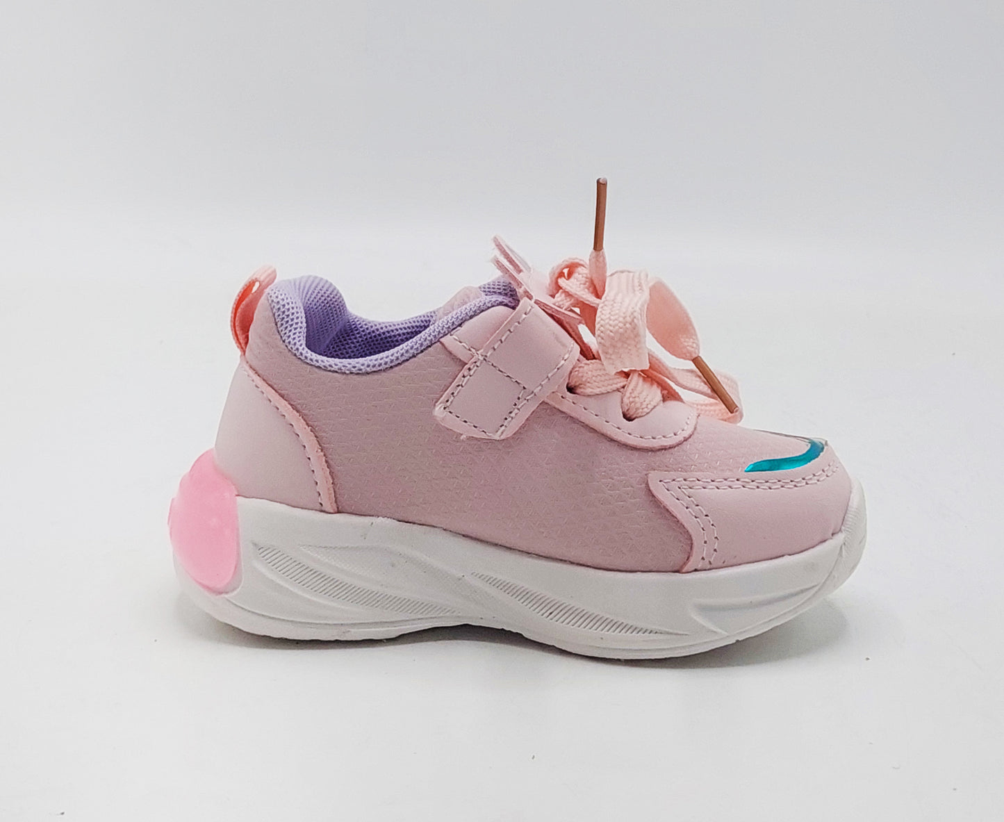 Lights in Sole Soft Sole Cute Design Shoes for Kids - YC101 (Pink)