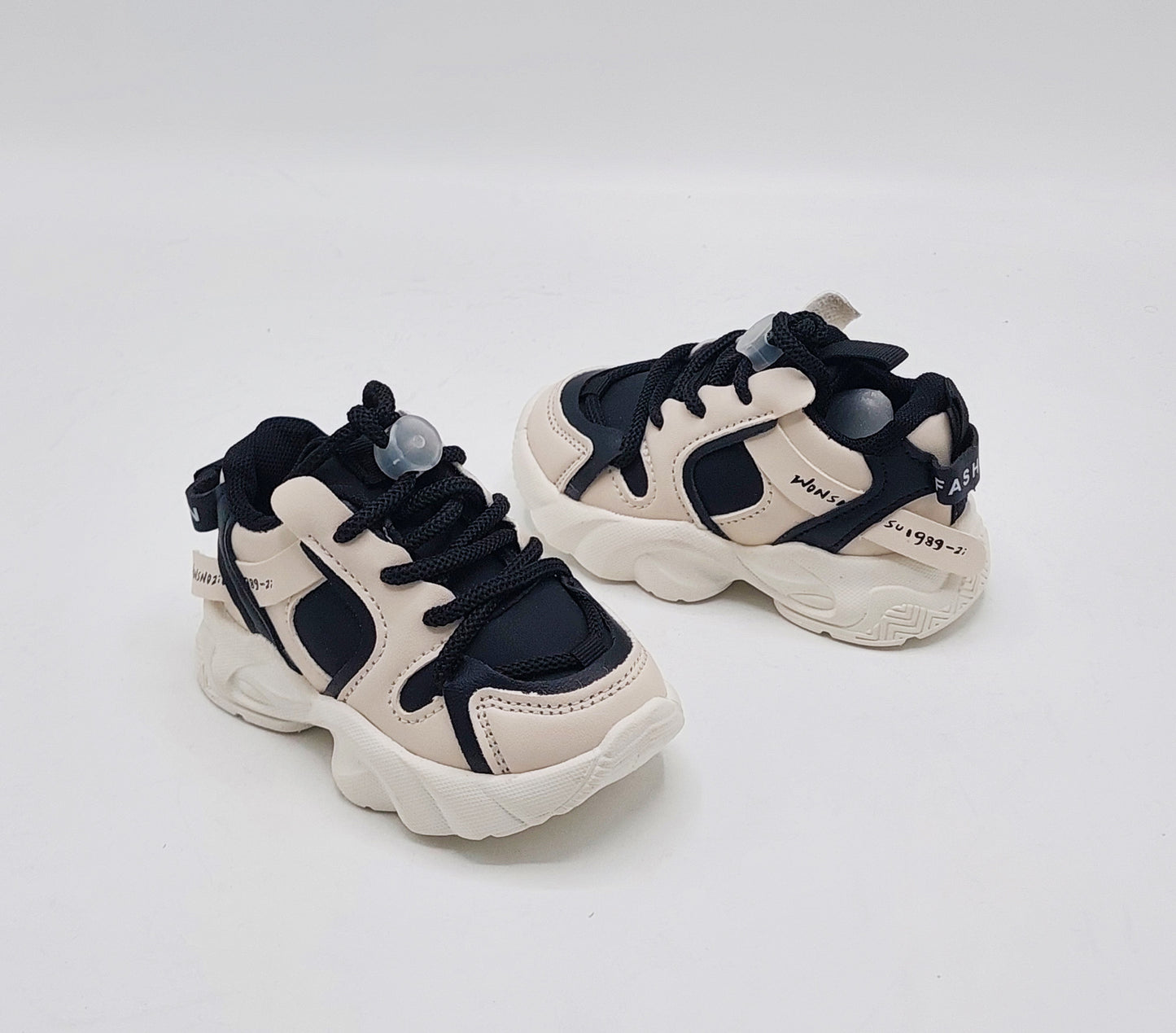 Infant's Soft Sole Trendy Look Sneakers Shoes for Kids - 003 (Black)