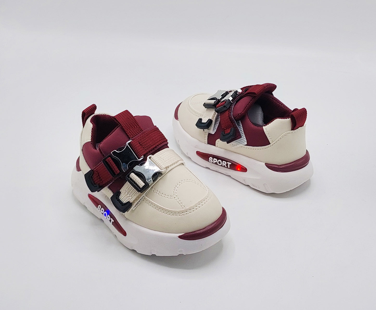 Lights in Sole Trendy Look Sneakers for Kids - LIO11(Mahroon)