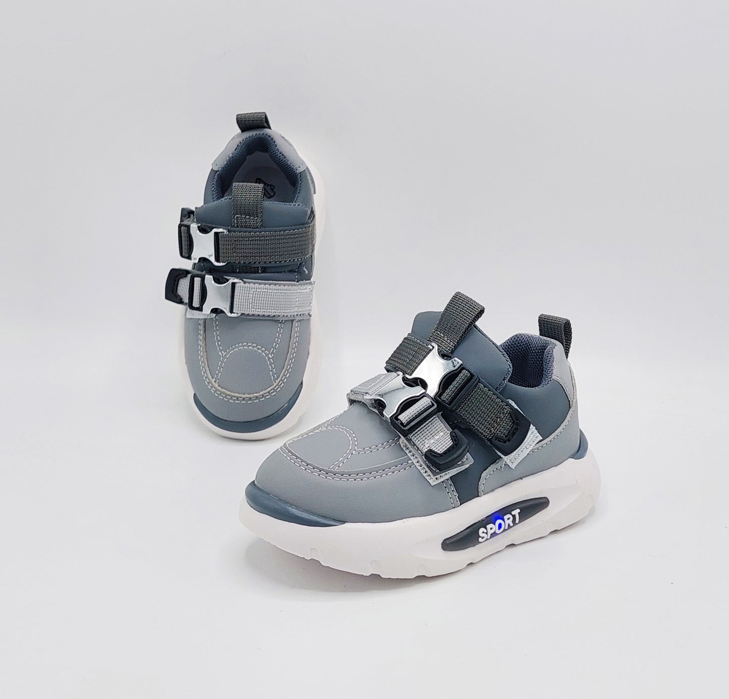 Lights in Sole Trendy Look Sneakers for Kids - LIO11(Gray)