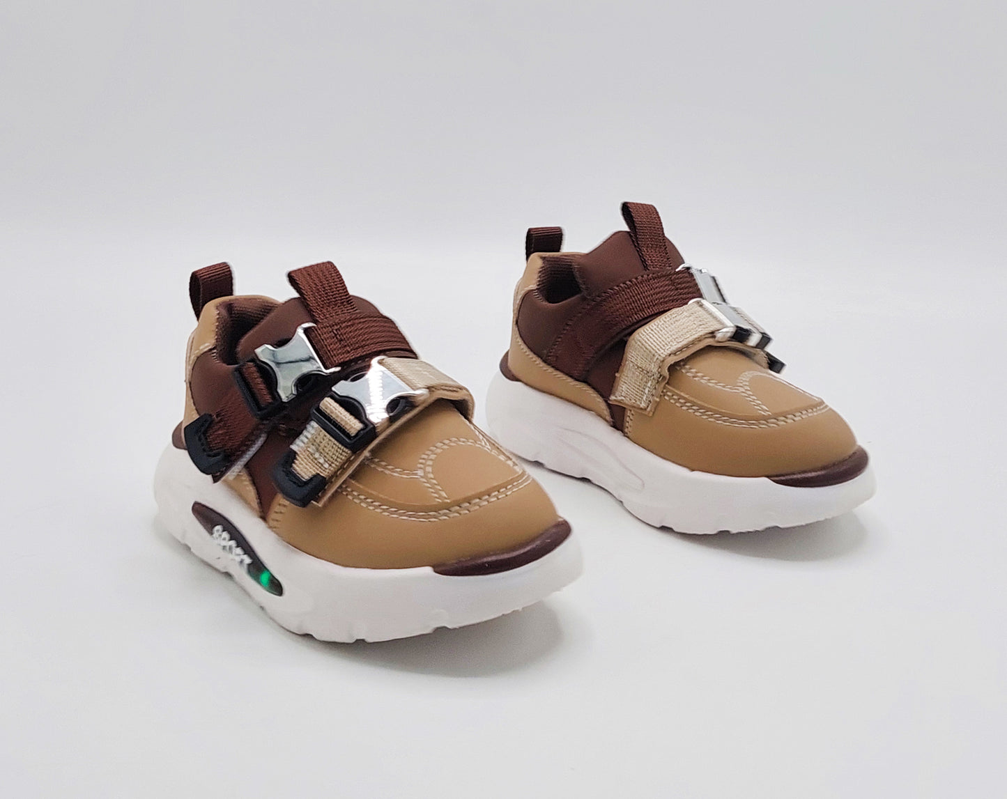 Lights in Sole Trendy Look Sneakers for Kids - LIO11(Beige)