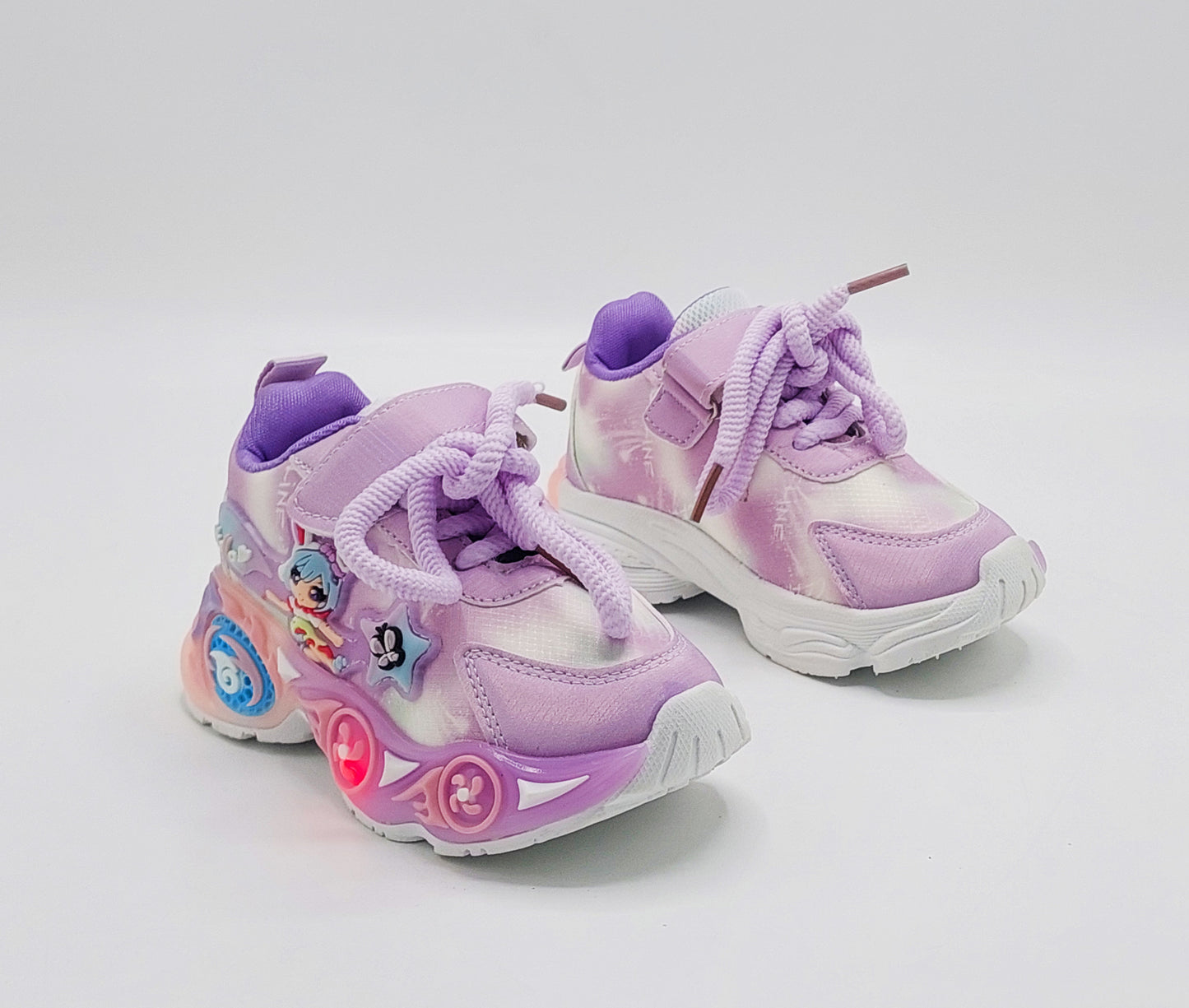 Light in Sole Trendy Look Sneakers for Kids - YB663 (Purple)