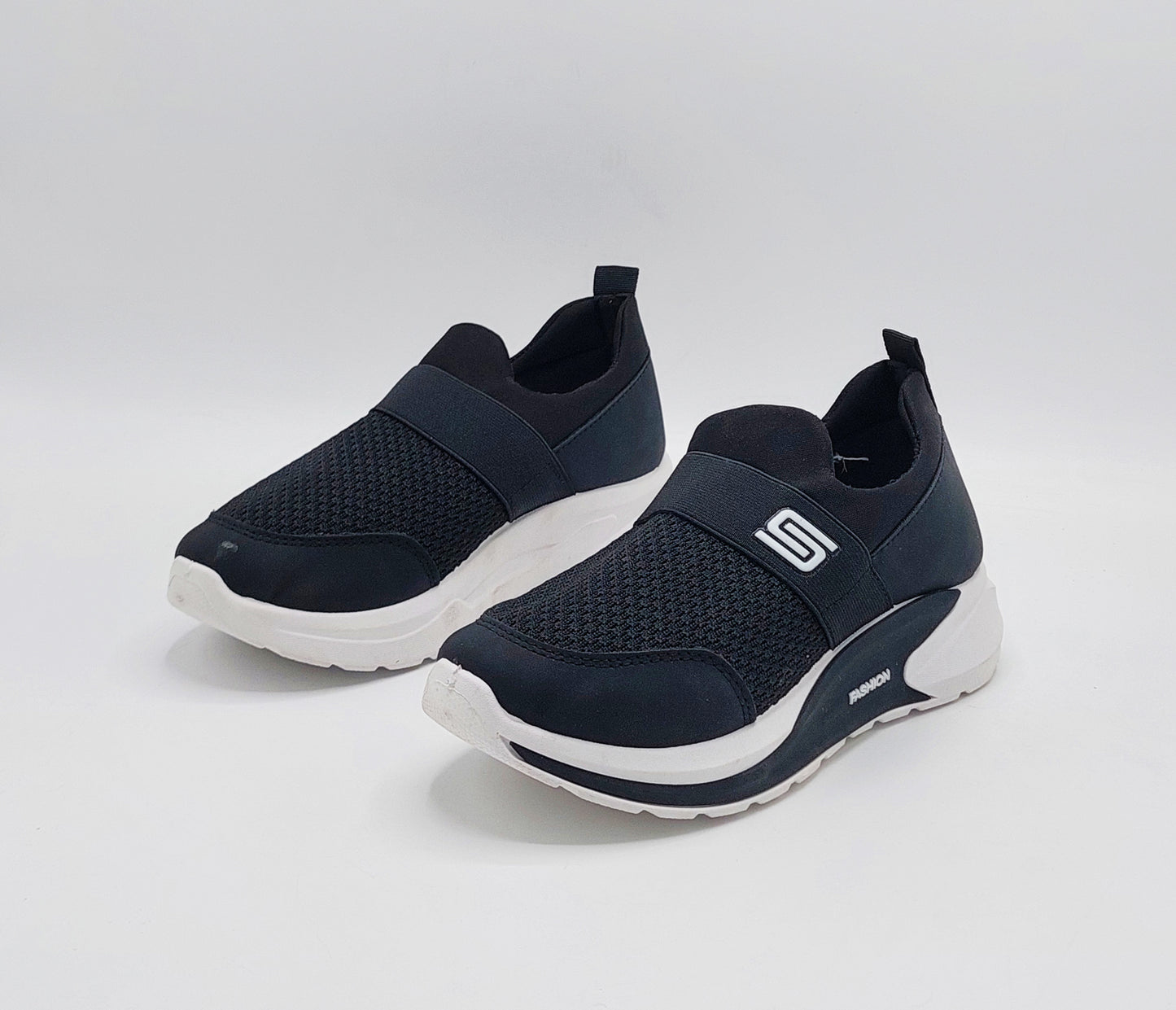 Premium Quality Soft Comfortable Sketchers Shoes for Men & Women - MSR4 (Black)