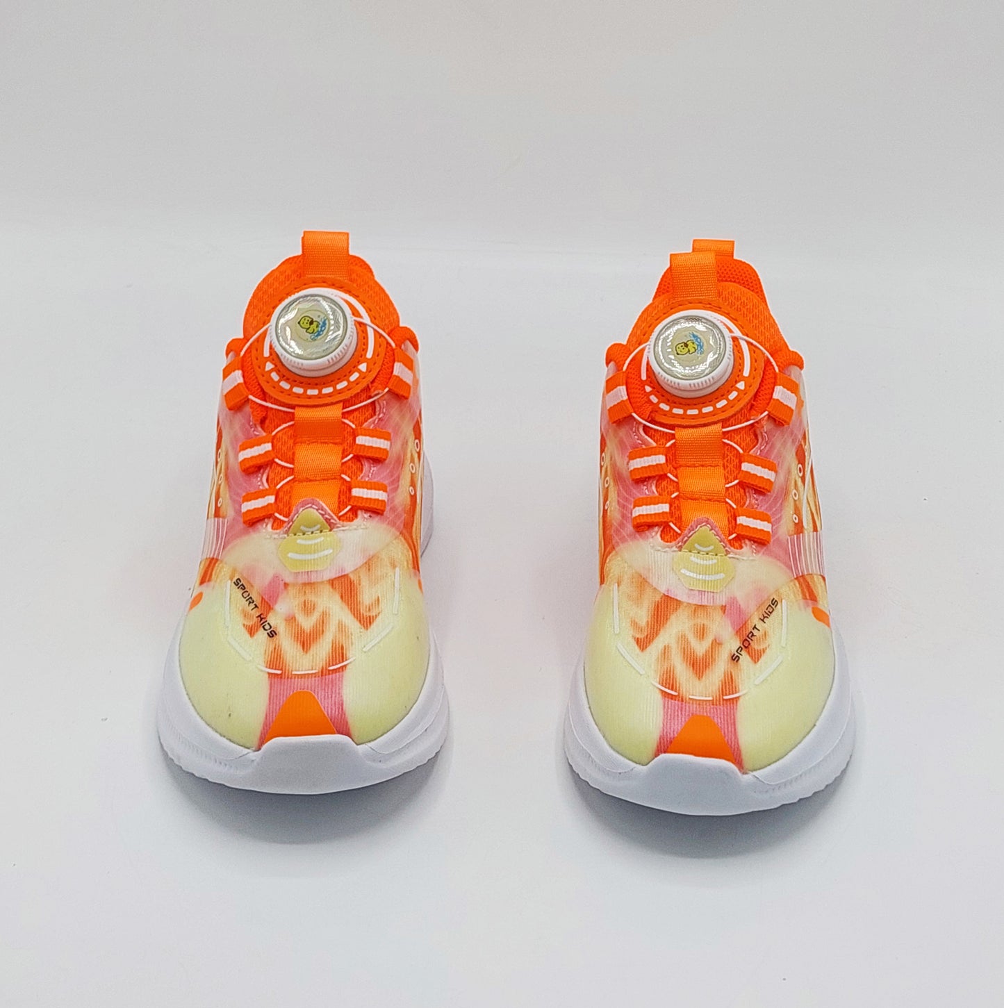 Premium Quality Light-Weight Autolace Sneakers for Kids - W63606 (Orange)