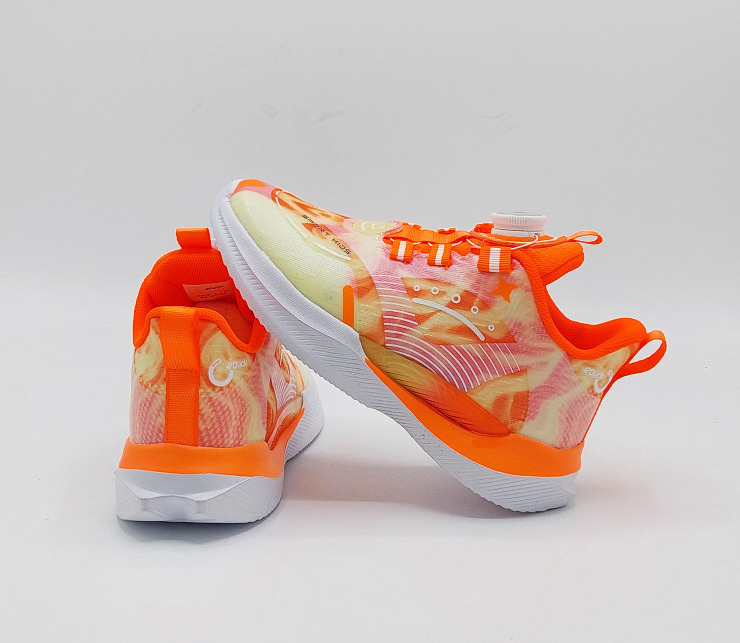 Premium Quality Light-Weight Autolace Sneakers for Kids - W63606 (Orange)