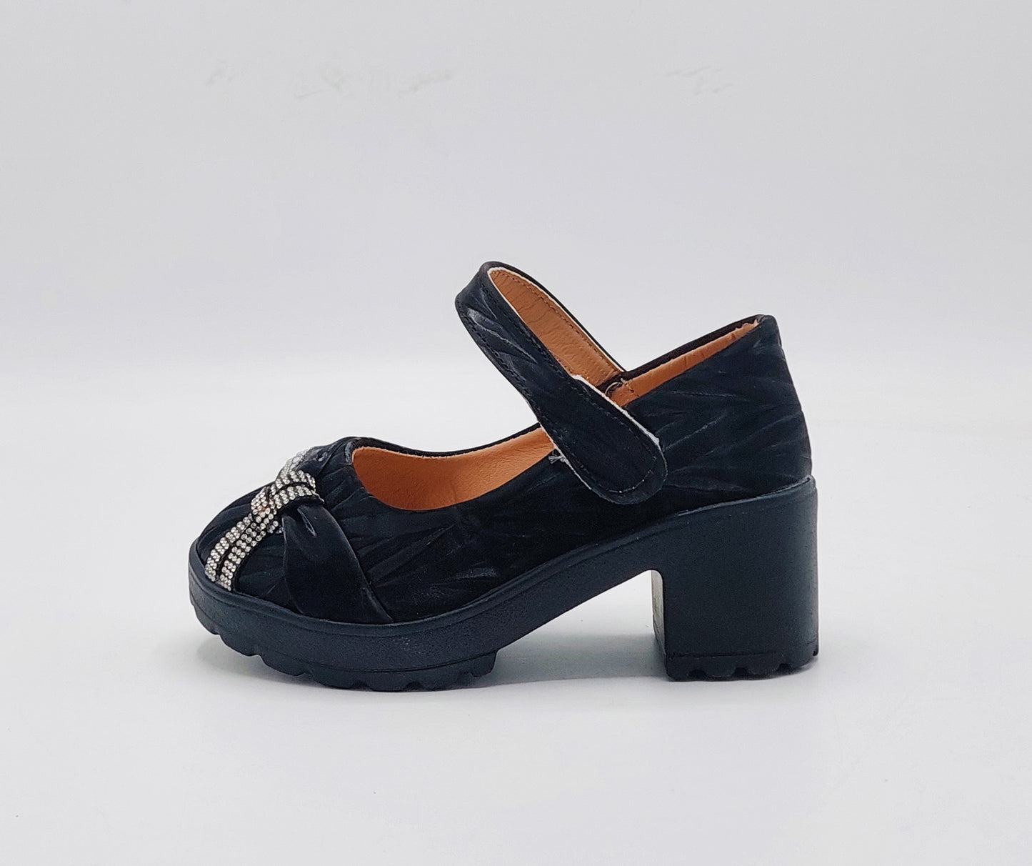 Light Weight Fancy Pumps for Kids Girls - LG777 (Black)