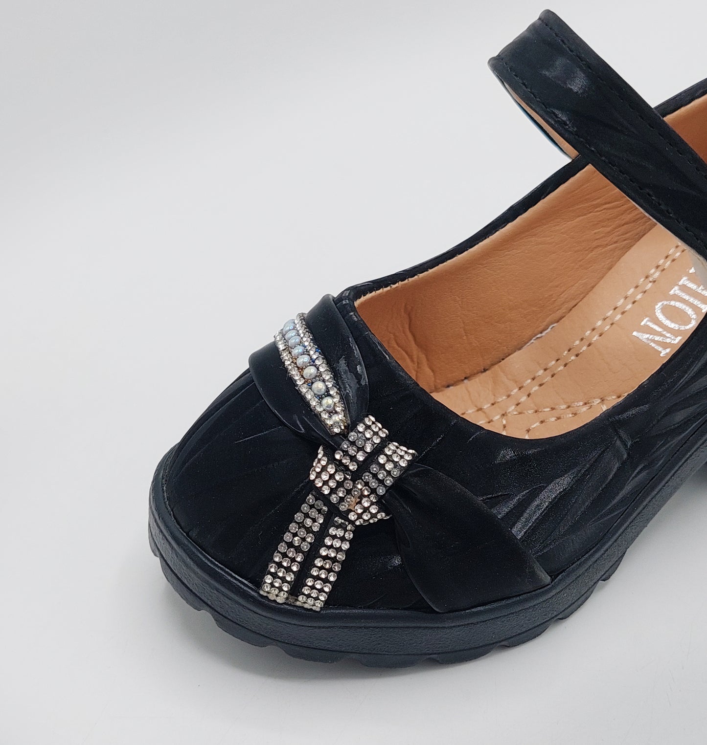 Light Weight Fancy Pumps for Kids Girls - LG777 (Black)