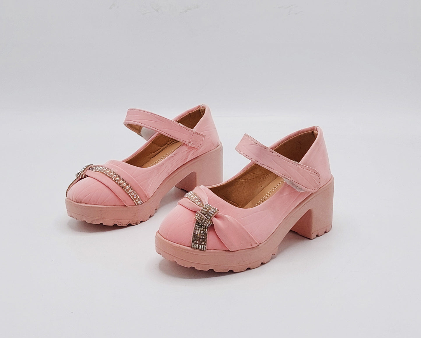 Light Weight Fancy Pumps for Kids Girls - LG777 (Pink)