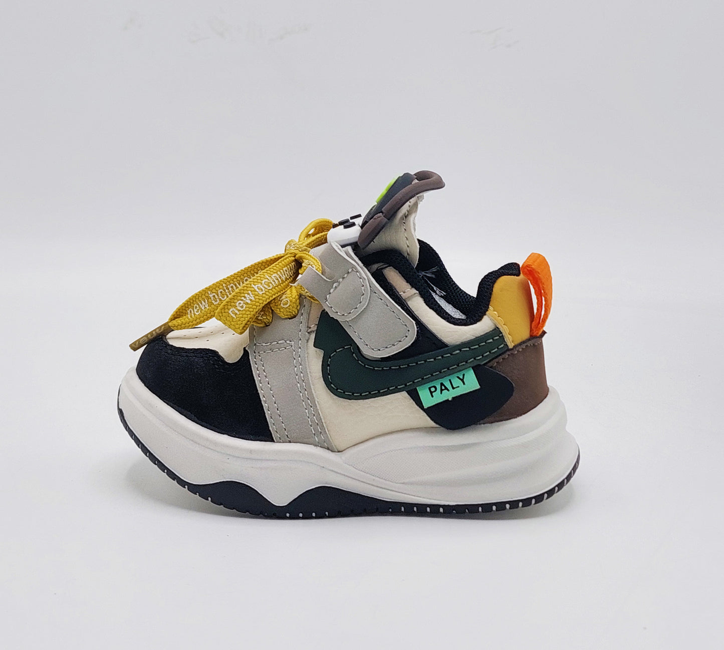 Cute Design Soft Sole Trendy Look Sneakers for Kids - 603M12 (Black)