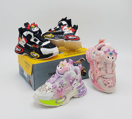 Soft Sole Trendy Look Cute Design With Autolace Sneakers For Girls Kid's - PA537