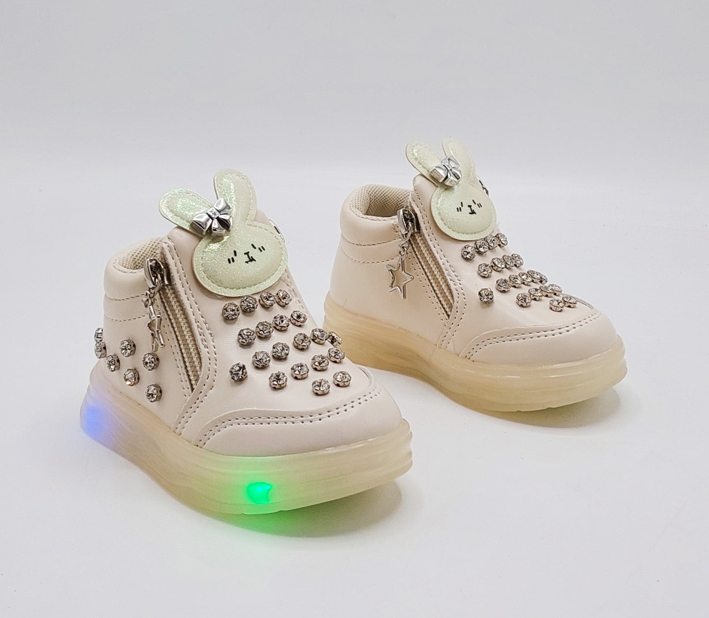 Kid's Beautiful Design Fancy Looking Shoes With Lights in Sole For Girls - ABB407