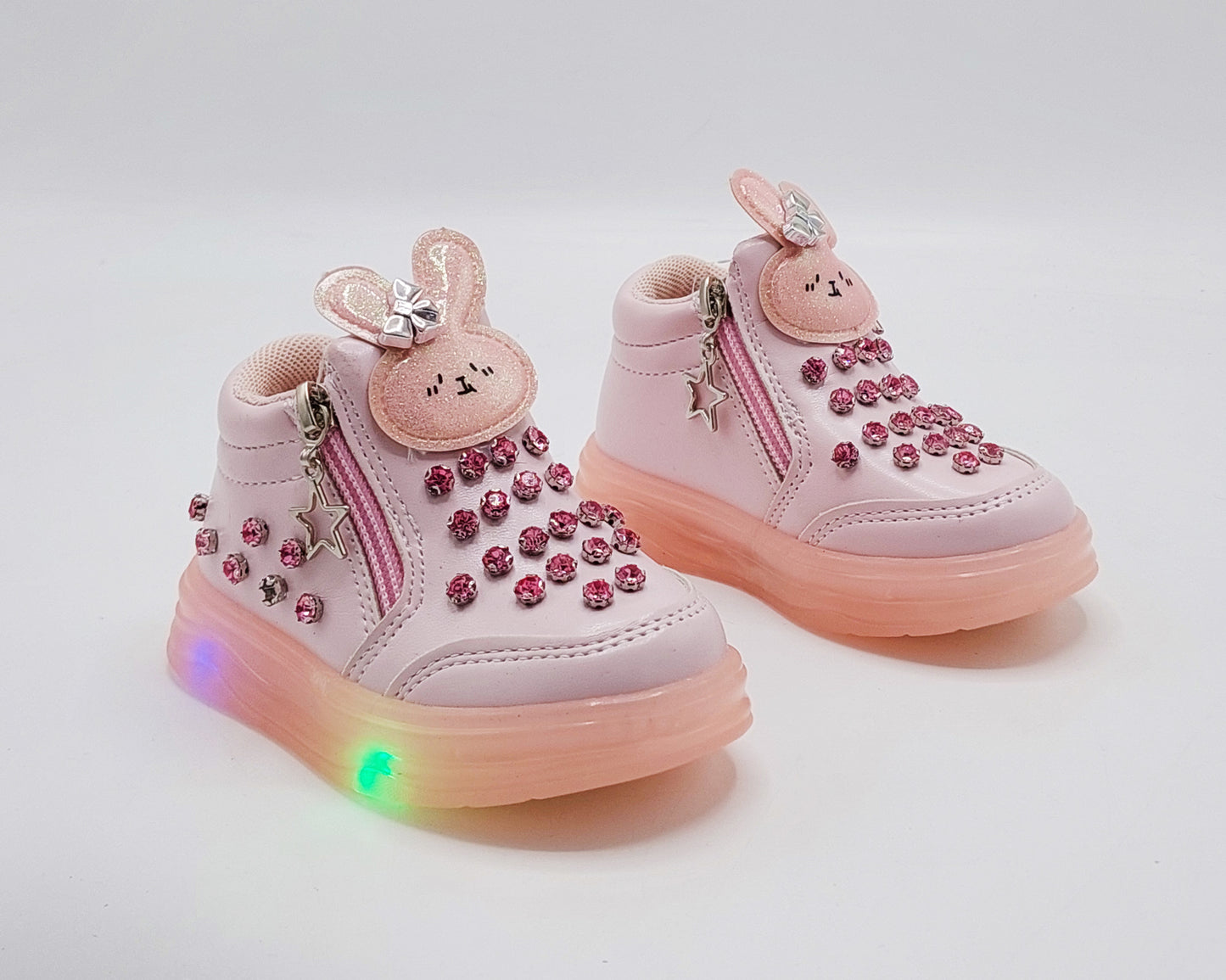 Kid's Beautiful Design Fancy Looking Shoes With Lights in Sole For Girls - ABB407