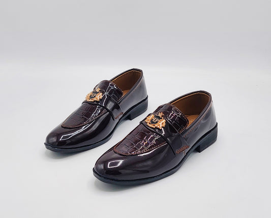 Kid's Premium Quality Formal Shoes - SFW56 (Dark Brown)