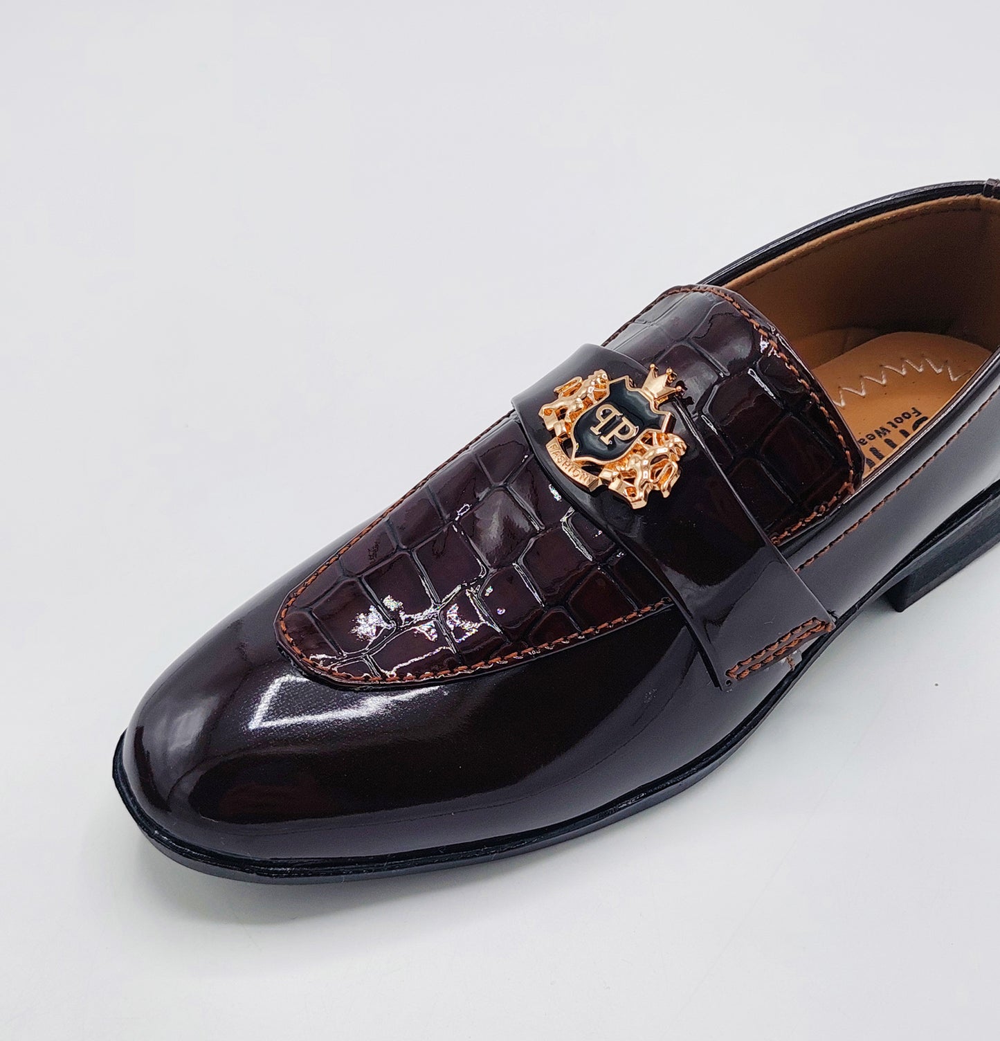 Kid's Premium Quality Formal Shoes - SFW56 (Dark Brown)