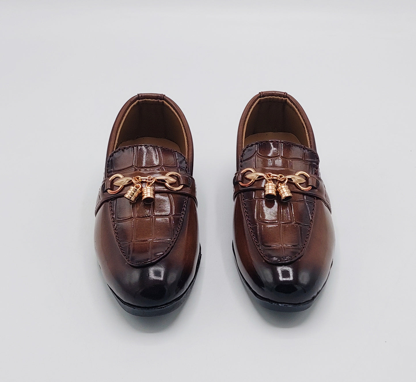 Kid's Premium Quality Formal Shoes - SFW73 (Dark Brown)