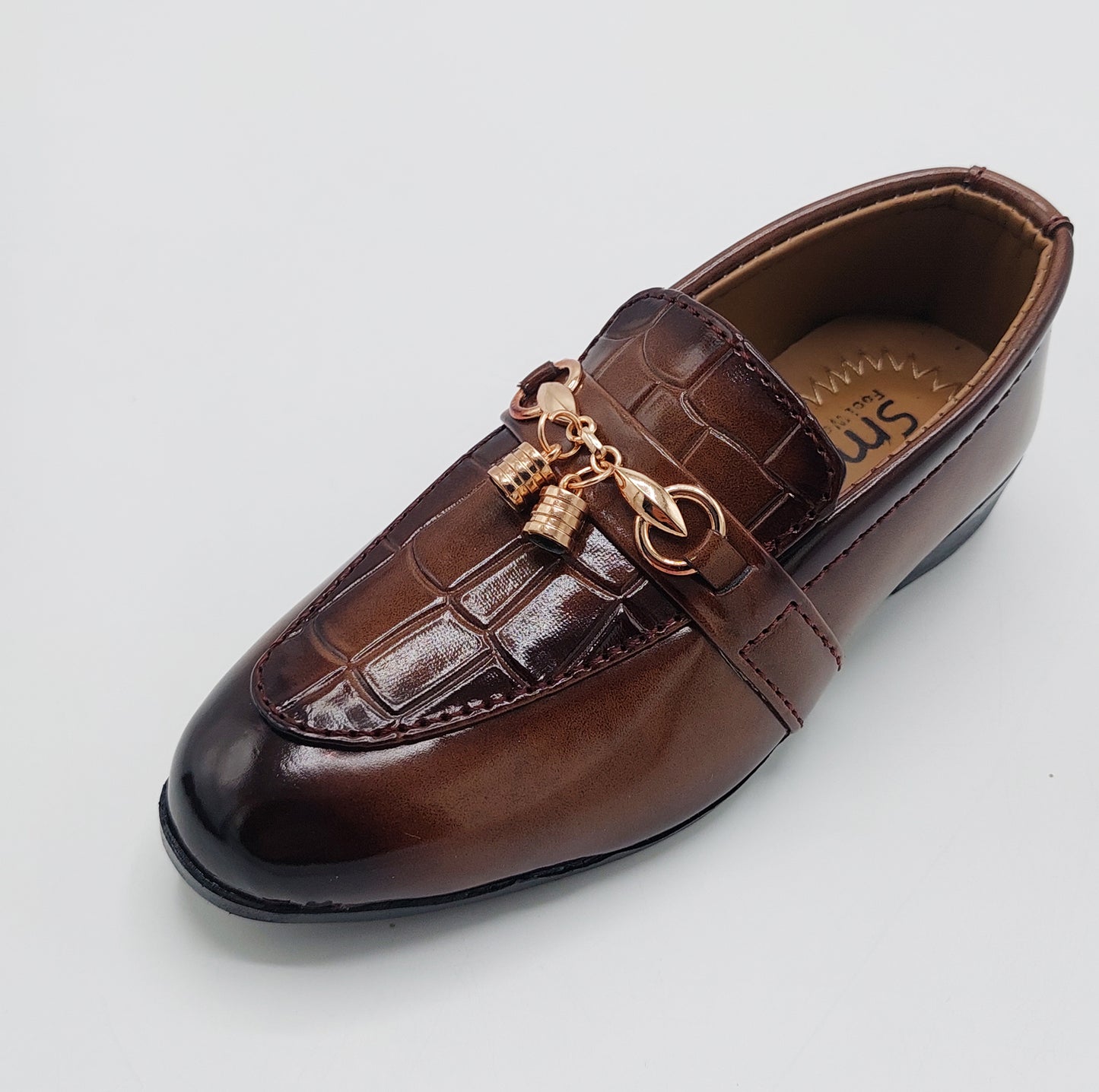 Kid's Premium Quality Formal Shoes - SFW73 (Dark Brown)