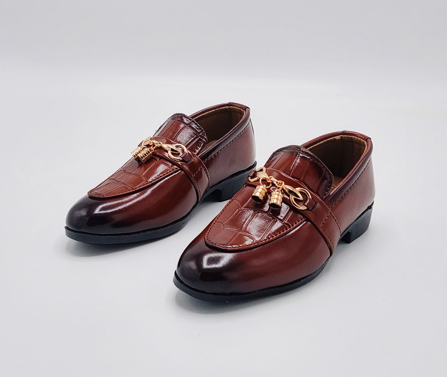 Kid's Premium Quality Formal Shoes - SFW73 (Brown)