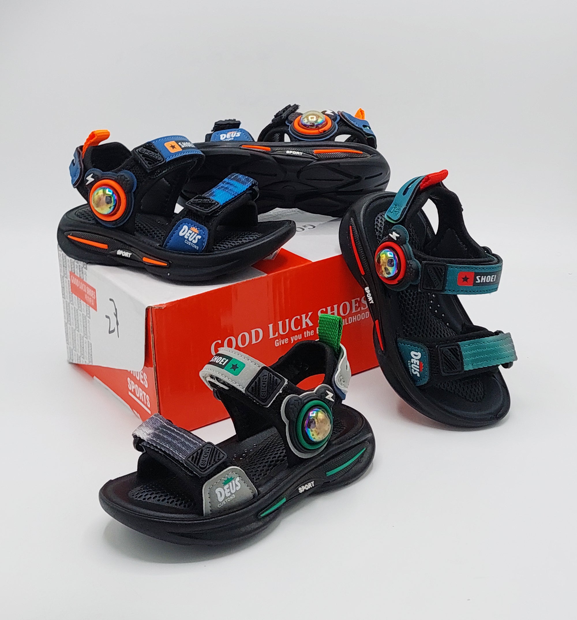 Soft Sole Trendy Look New Design Sandals For Kid's In Three Different Colours - 515B