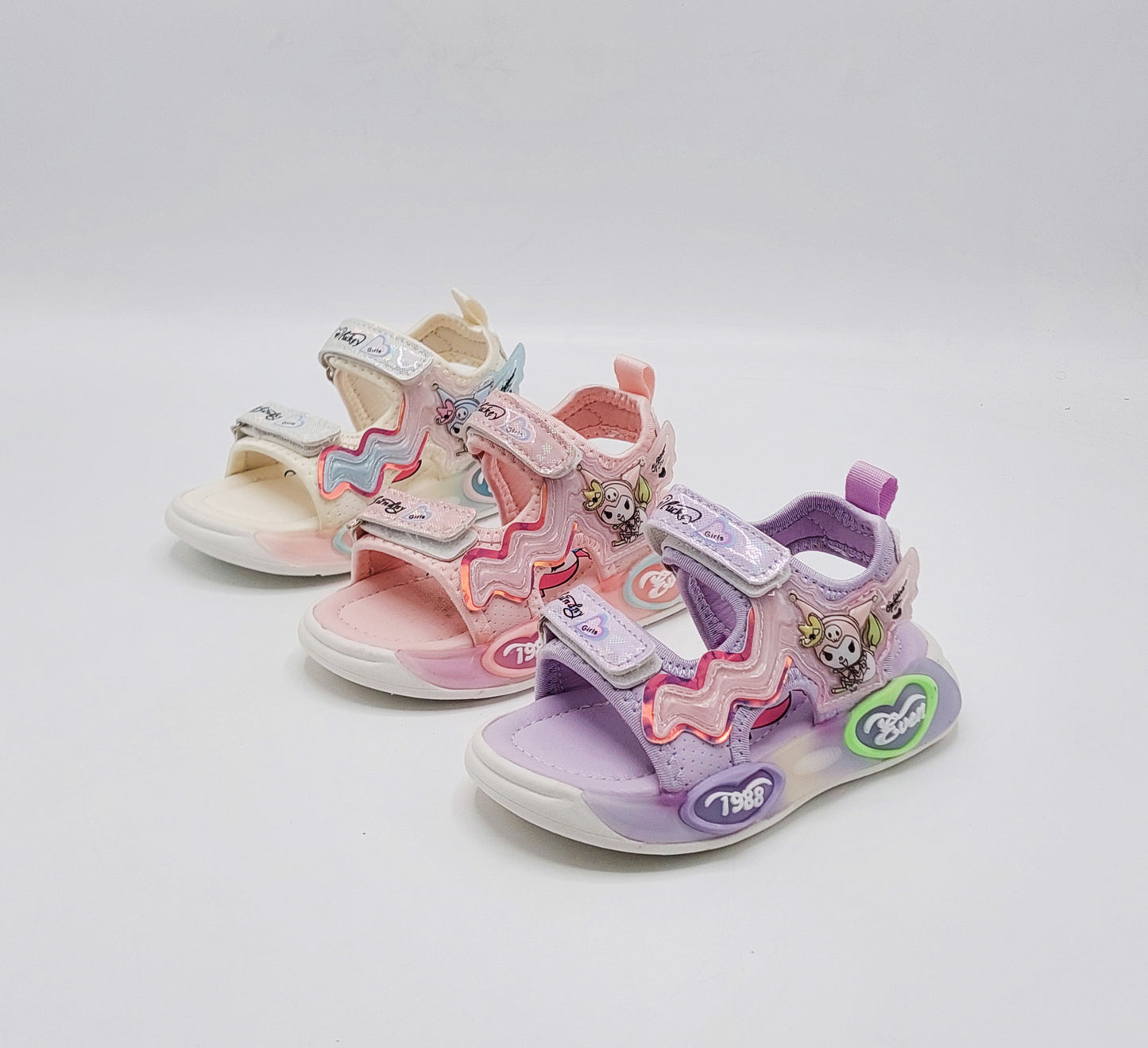 Lights in sole Cute Design Sandals for Kids Girls - D08