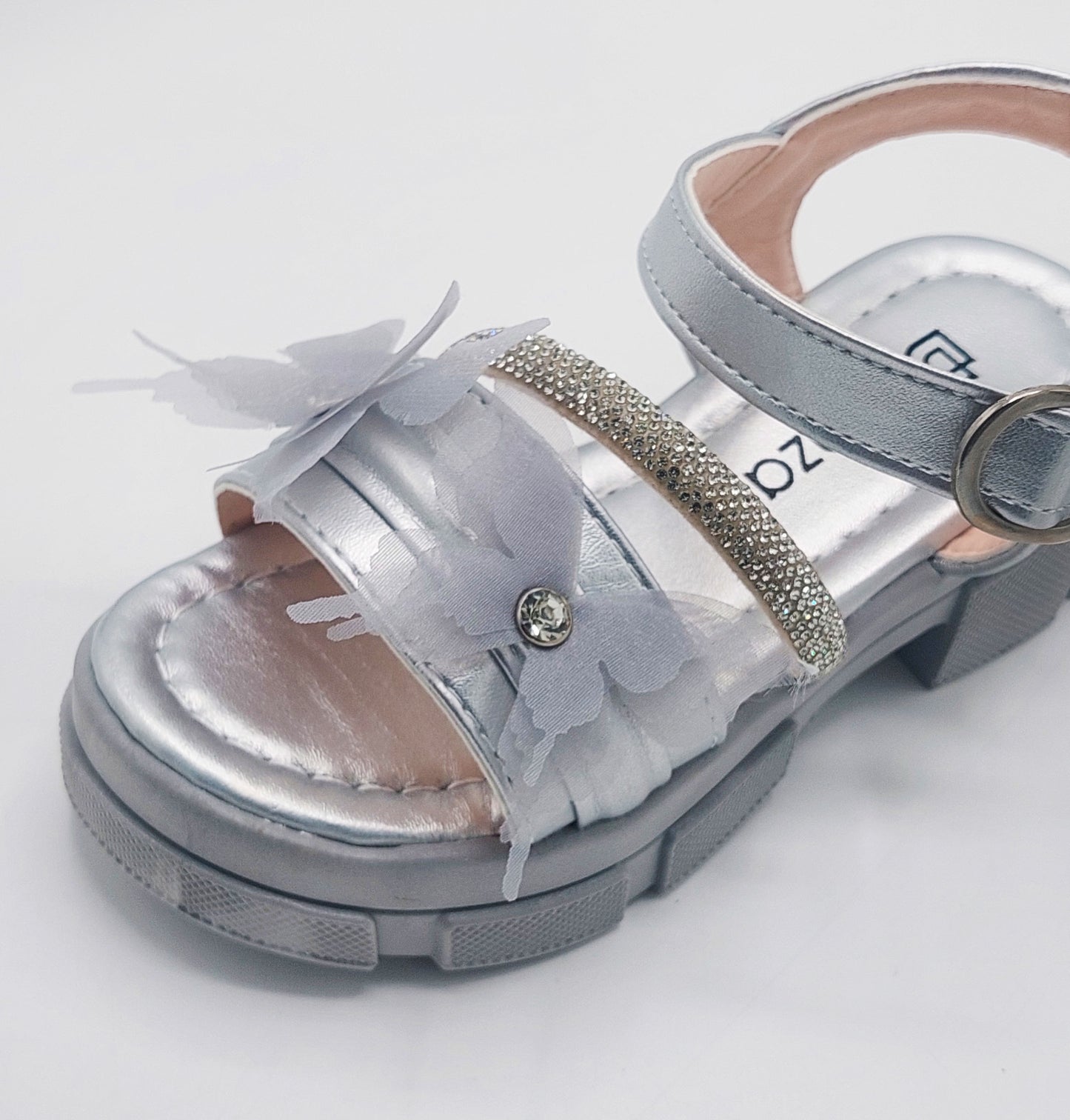 Premium Quality Fancy Sandal's With Heels For Kid's Girl's - 550 (Gray)
