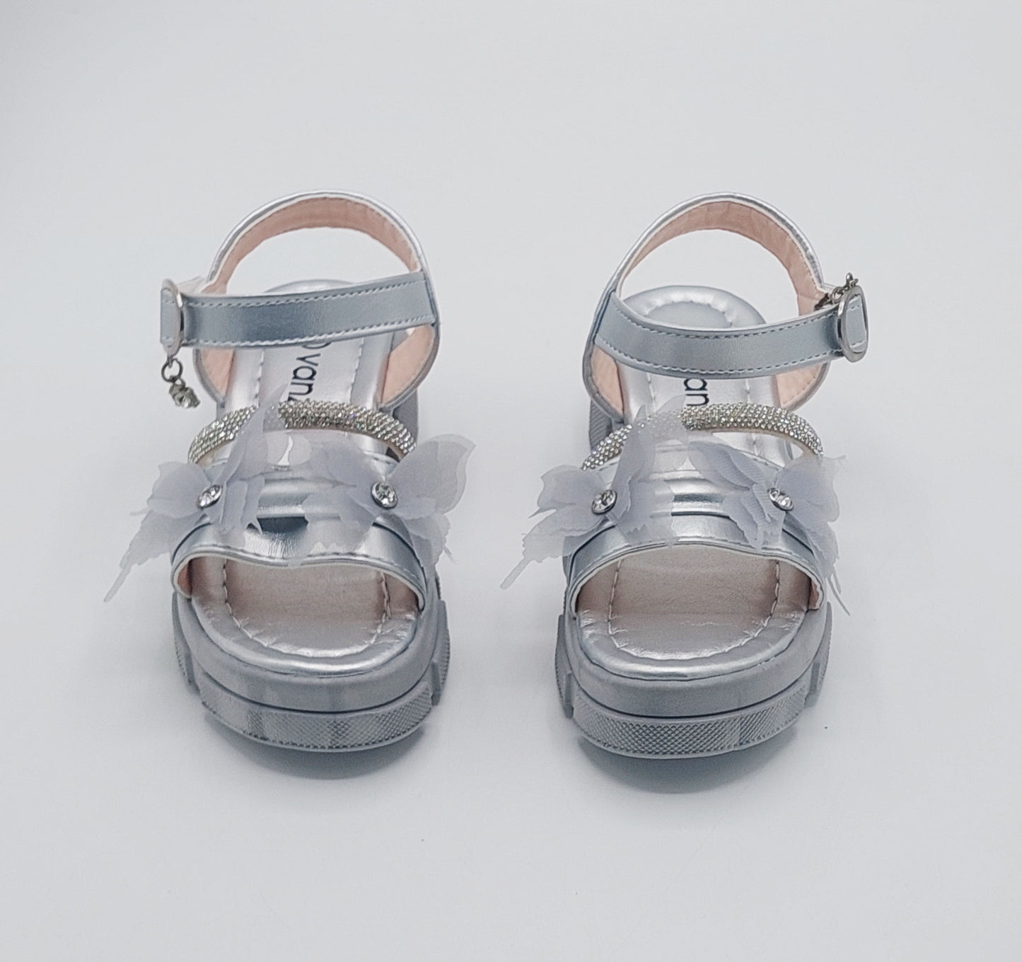 Premium Quality Fancy Sandal's With Heels For Kid's Girl's - 550 (Gray)