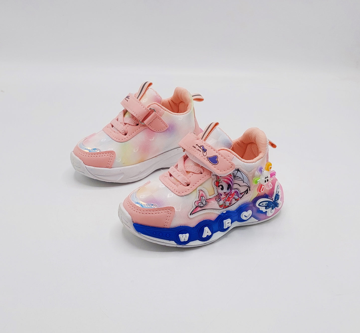 Trendy Looking Sneakers With LED Sole For Girls - KM1 (Pink)