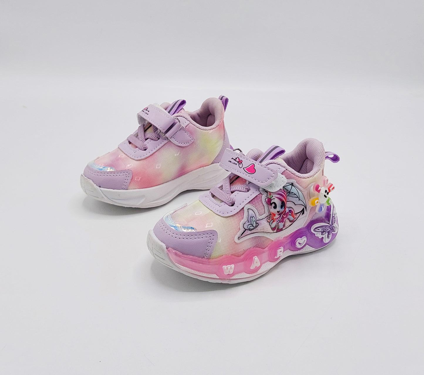Trendy Looking Sneakers With LED Sole For Girls - KM1 (Purple)
