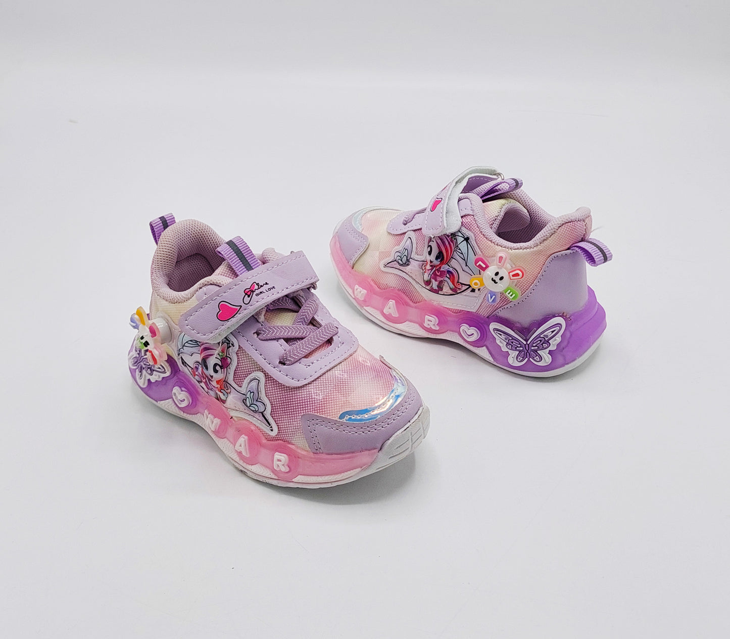 Trendy Looking Sneakers With LED Sole For Girls - KM1 (Purple)