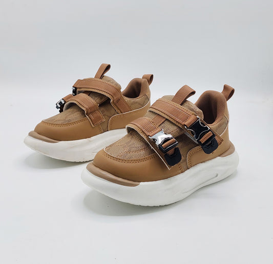 Buckle Design Shoes for Boys - 603M9 (Brown)