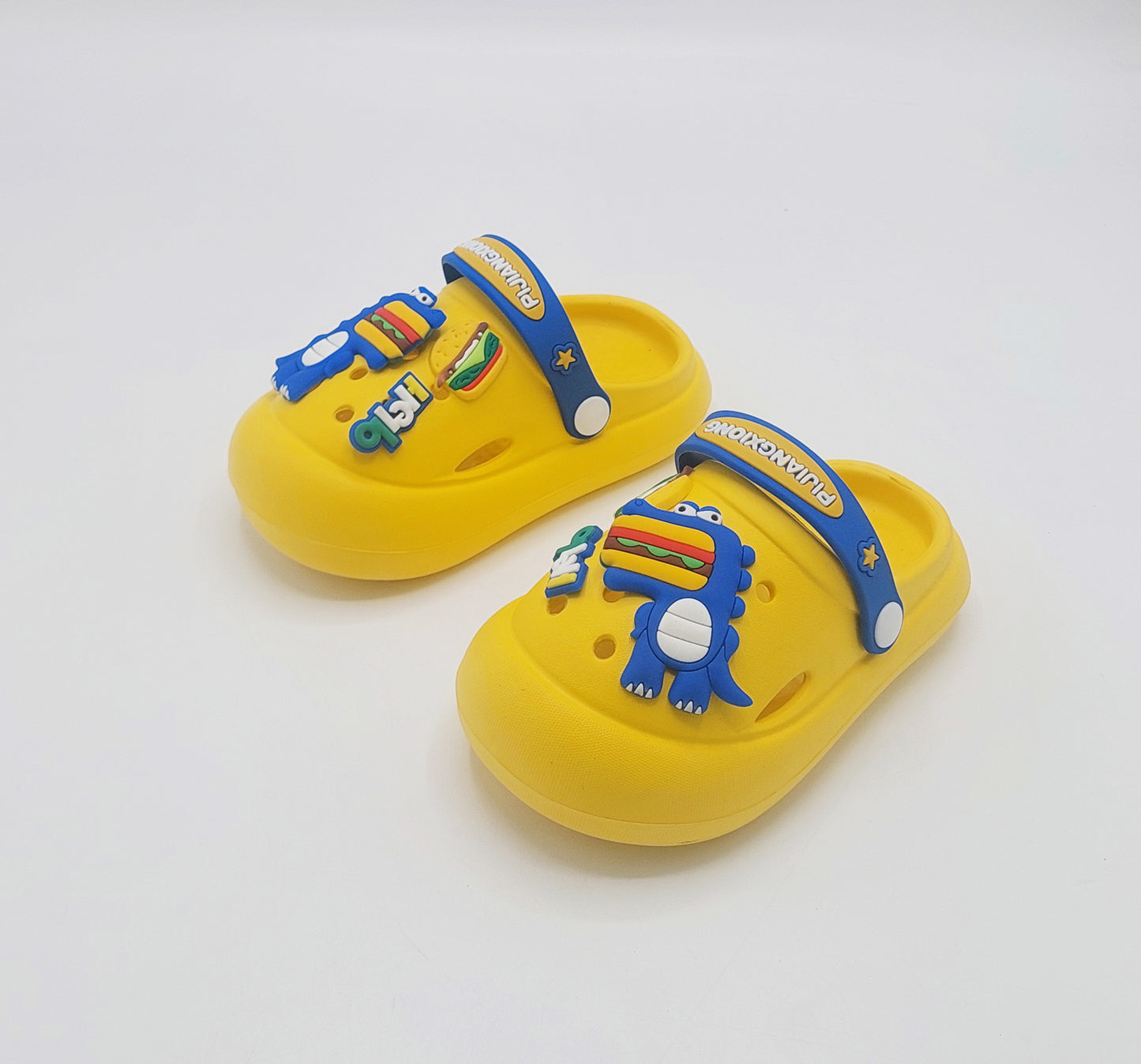 Dino Theme Crocs for Kids - DC (Yellow)