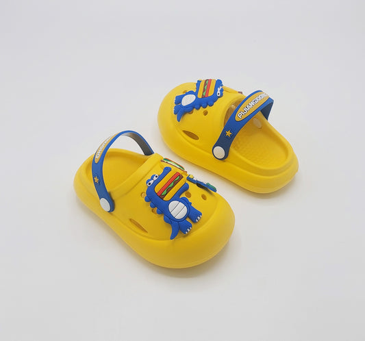 Dino Theme Crocs for Kids - DC (Yellow)