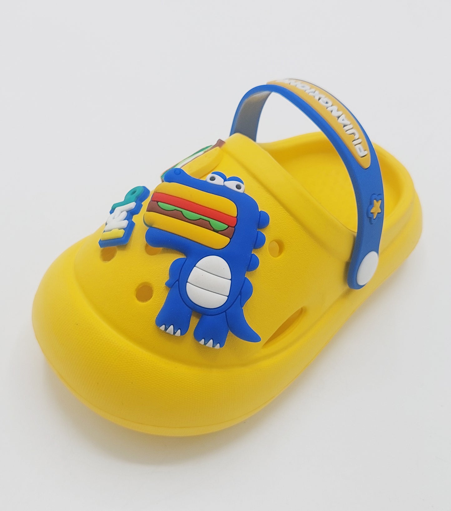 Dino Theme Crocs for Kids - DC (Yellow)