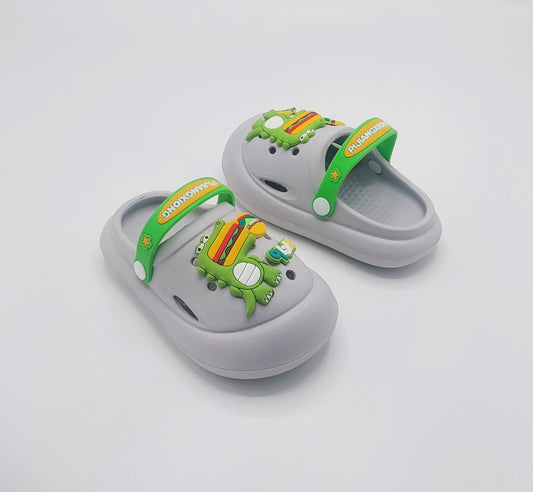 Dino Theme Crocs for Kids - DC (Gray)