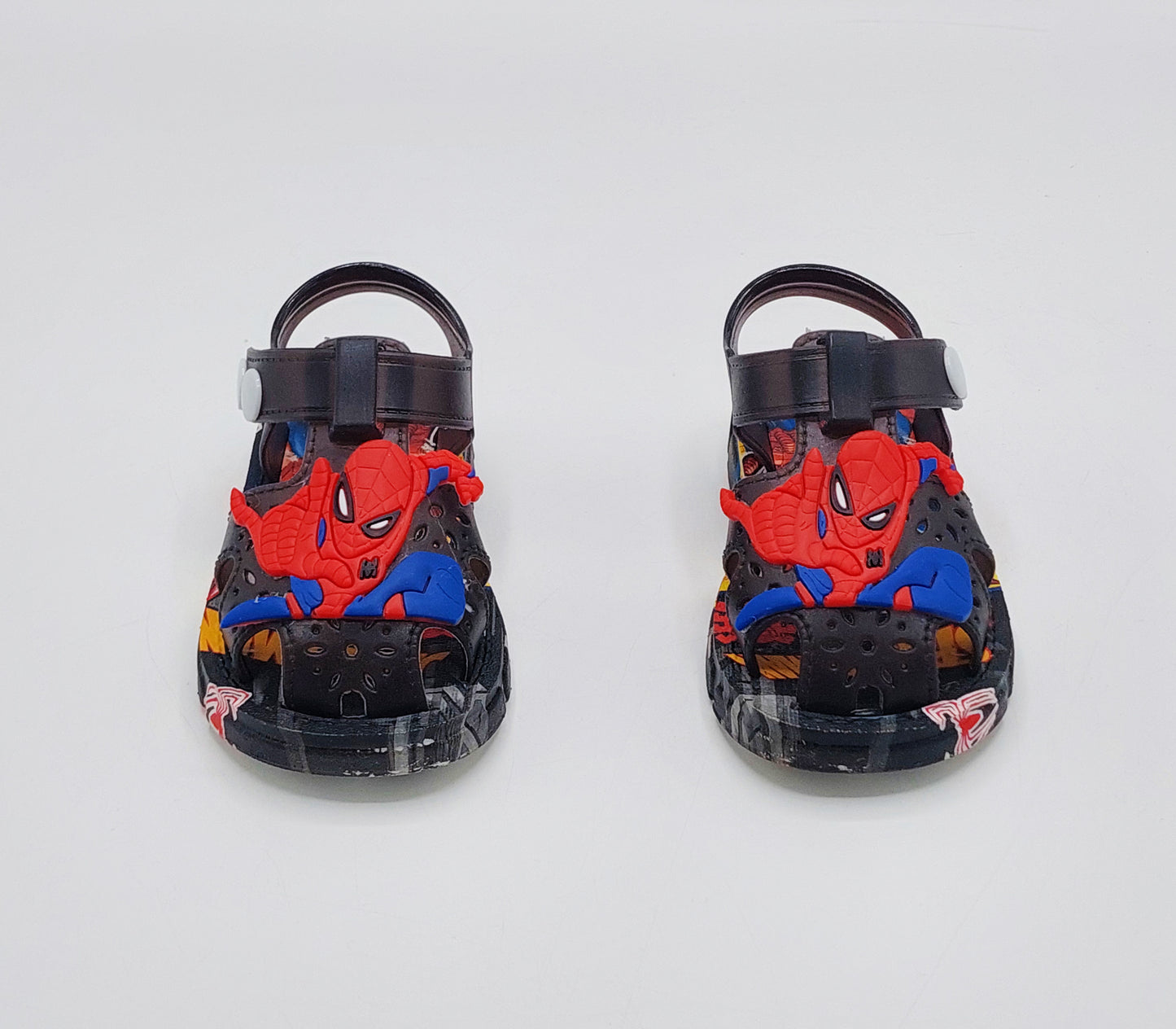 Soft Sole Spiderman Theme Sandals for Kids - 2181 (Black)