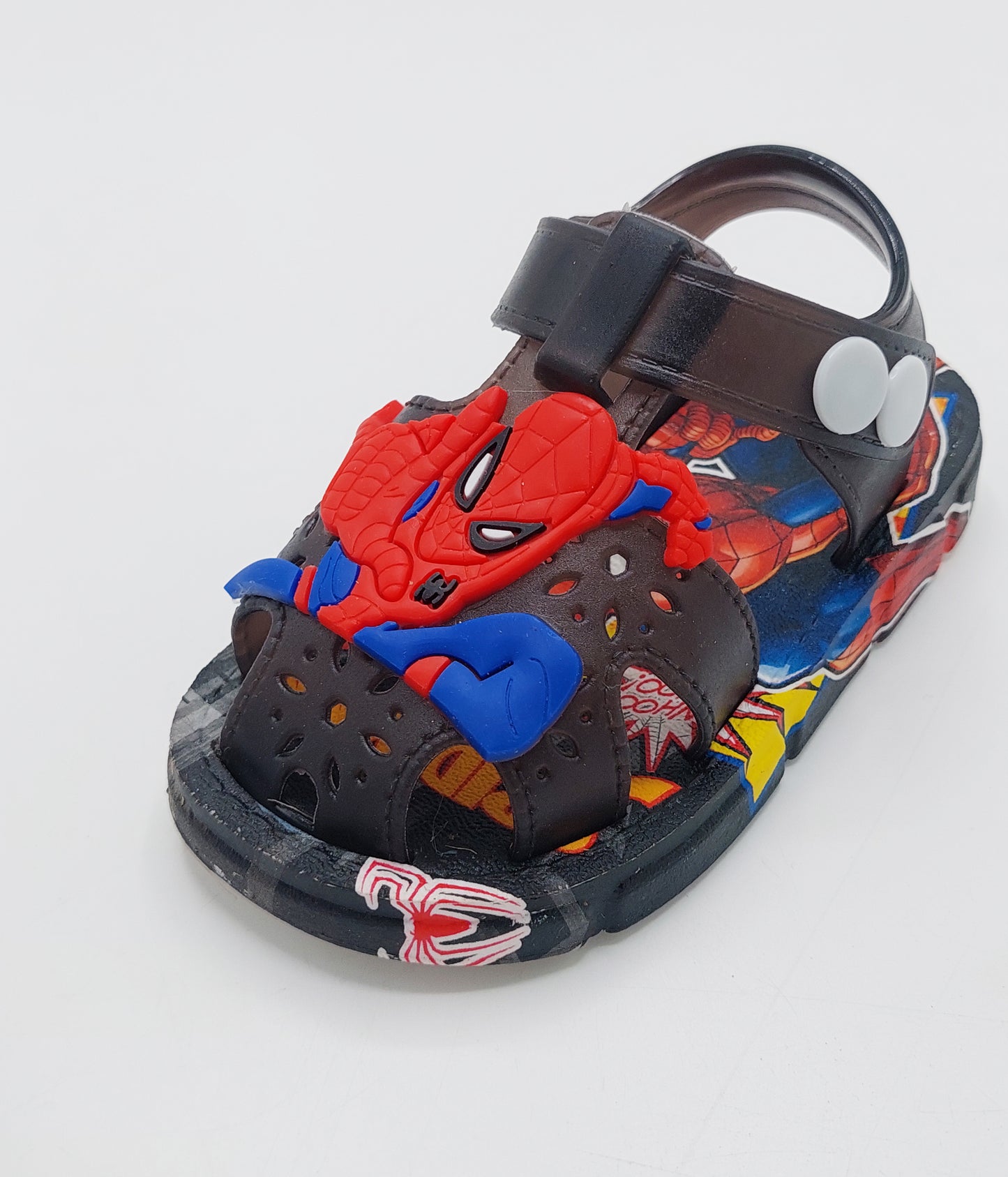 Soft Sole Spiderman Theme Sandals for Kids - 2181 (Black)