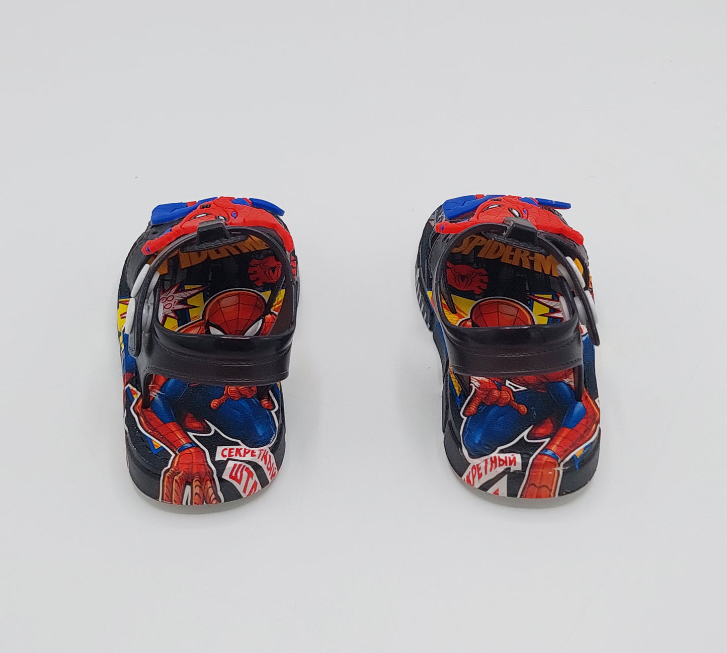 Soft Sole Spiderman Theme Sandals for Kids - 2181 (Black)