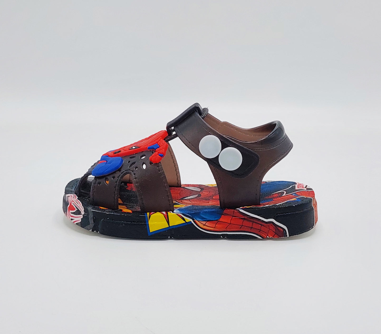 Soft Sole Spiderman Theme Sandals for Kids - 2181 (Black)