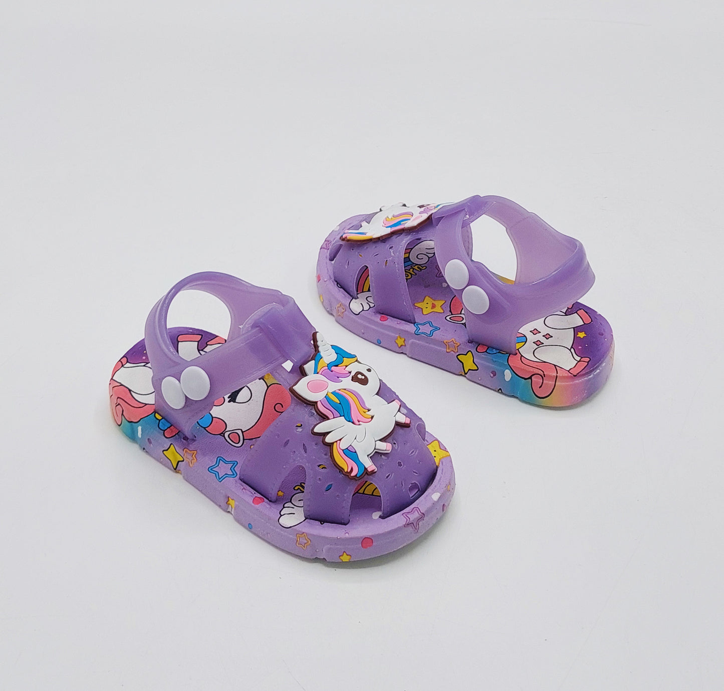 Soft Sole Unicorn Theme Sandals for Kids - 2183 (Purple)