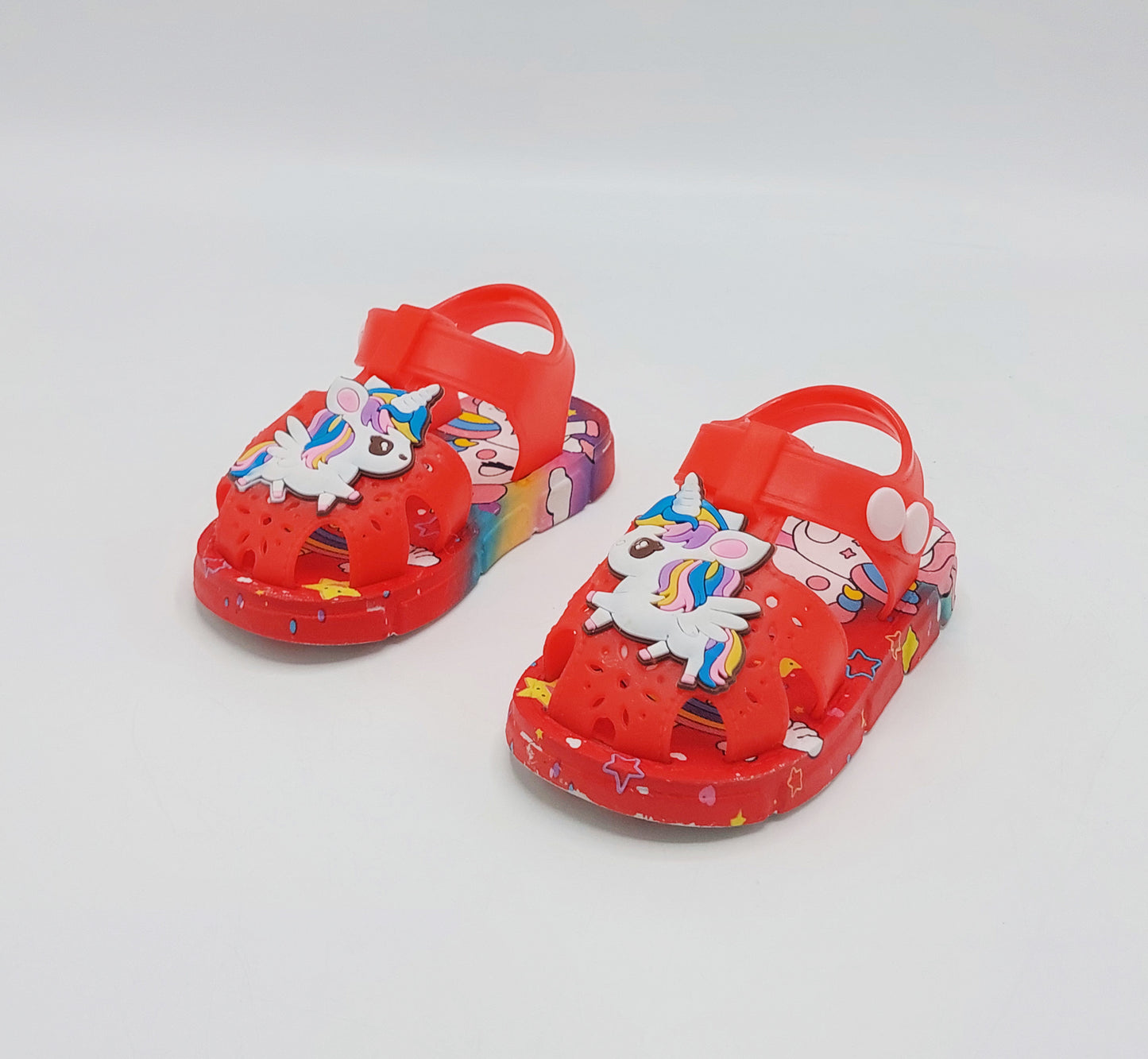 Soft Sole Unicorn Theme Sandals for Kids - 2183 (RED)