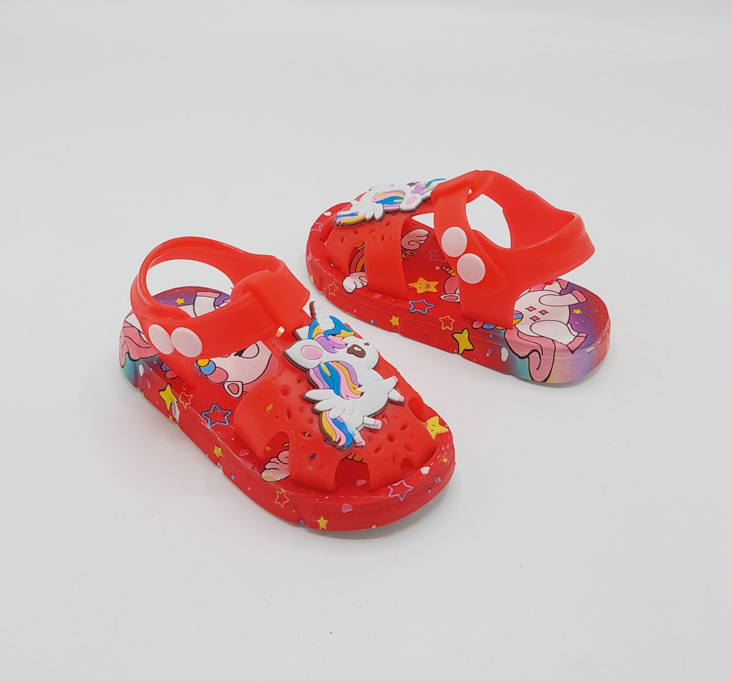 Soft Sole Unicorn Theme Sandals for Kids - 2183 (RED)
