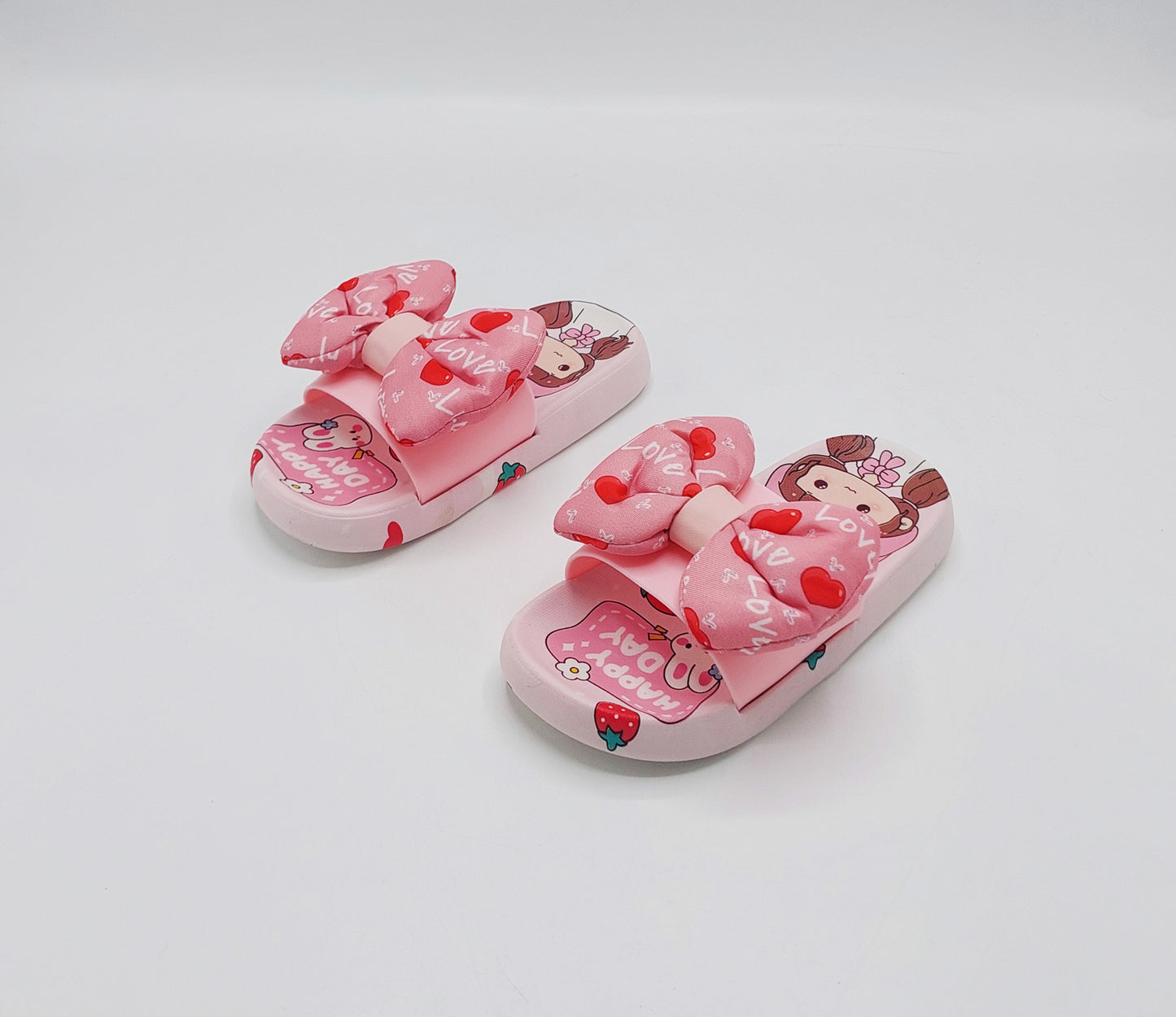Trendy Looking Bow Slippers for Girls - 22022 (Pink)