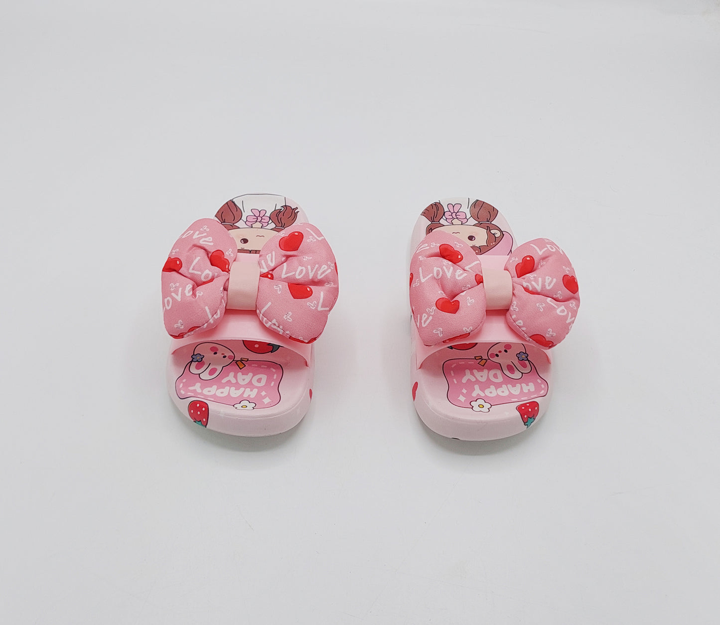 Trendy Looking Bow Slippers for Girls - 22022 (Pink)