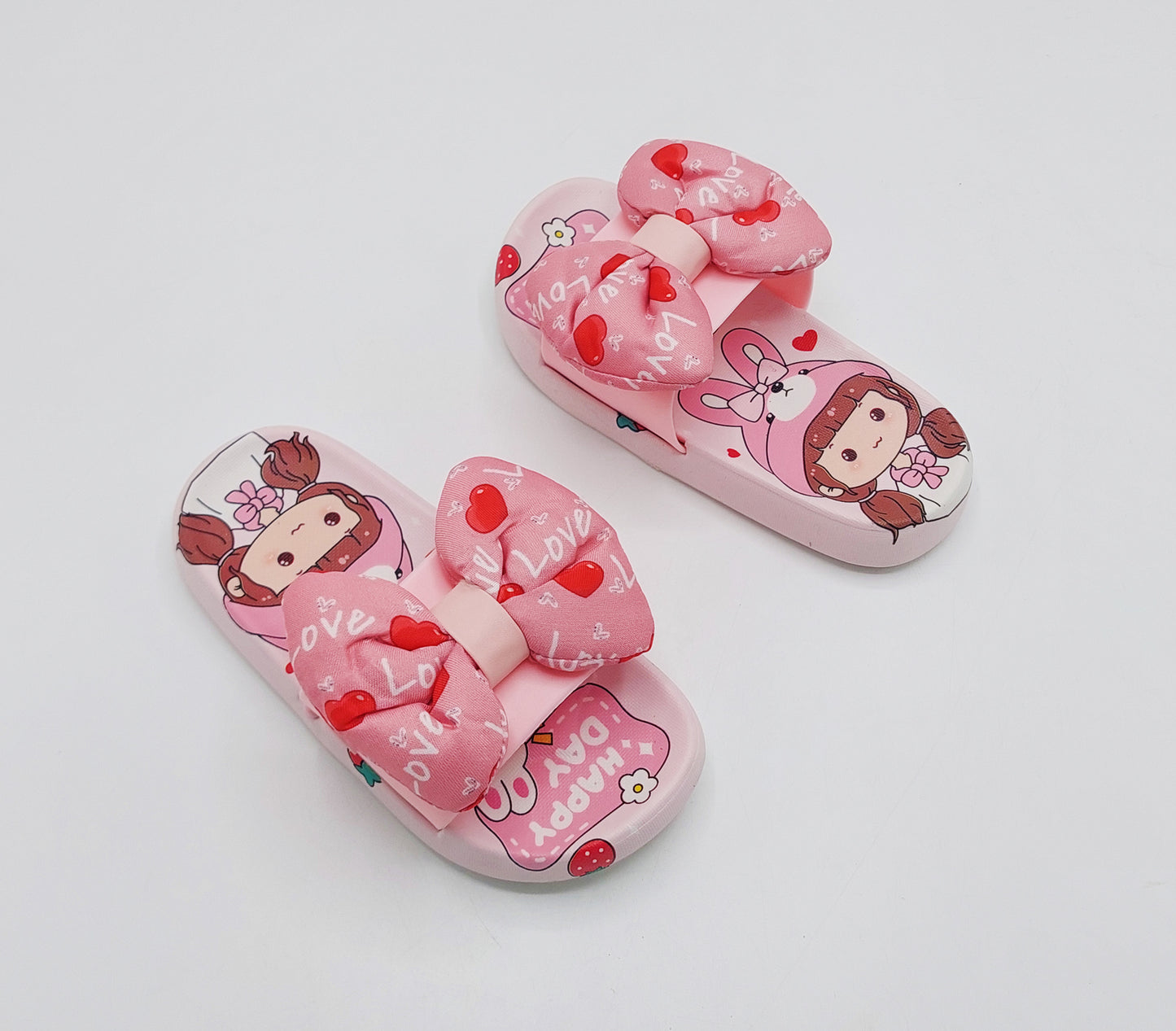 Trendy Looking Bow Slippers for Girls - 22022 (Pink)